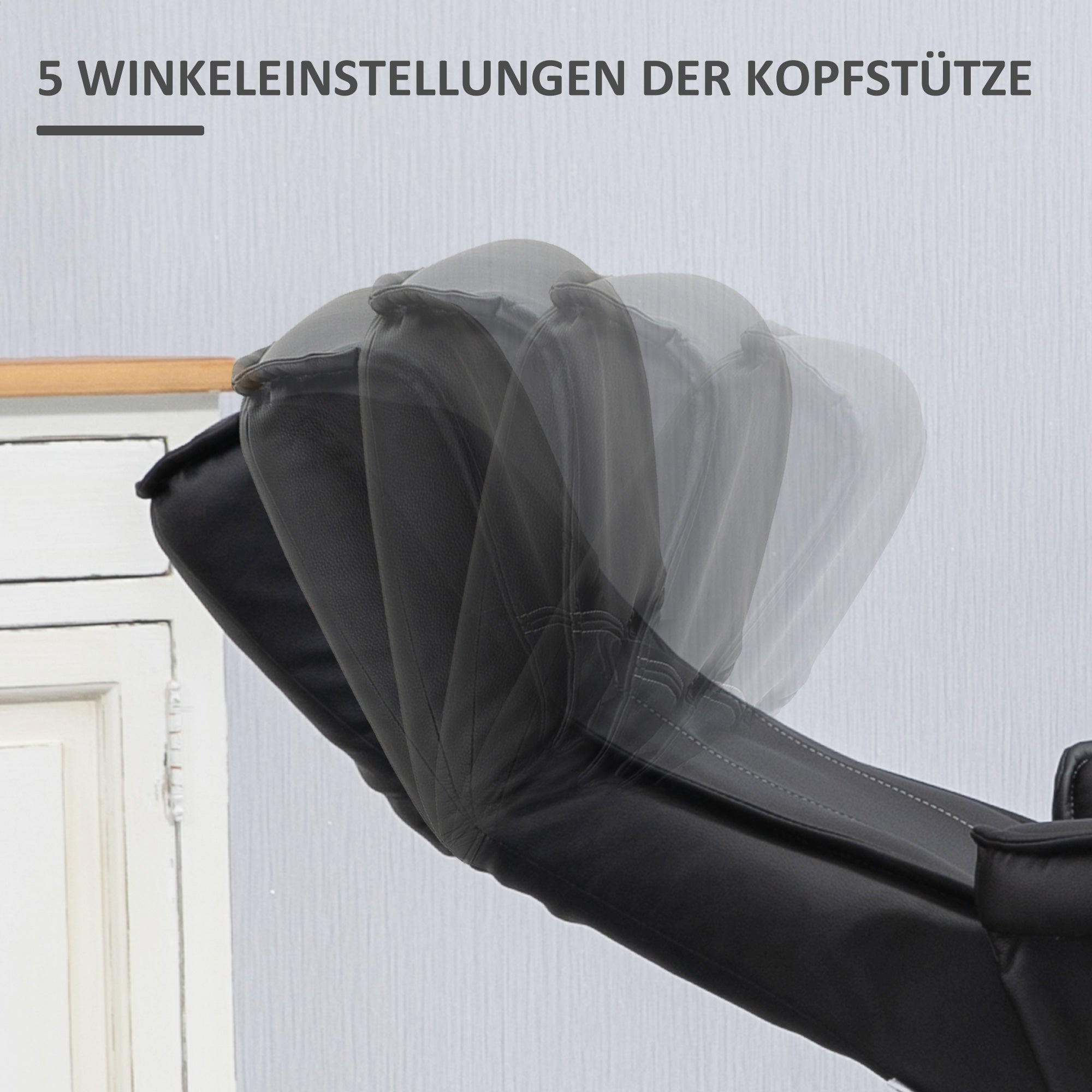 HOMCOM Relaxsessel mit Fußhocker, TV-Sessel, Liegesessel, verstellbare Rückenlehne, 360° drehbar, Schwarz + Braun