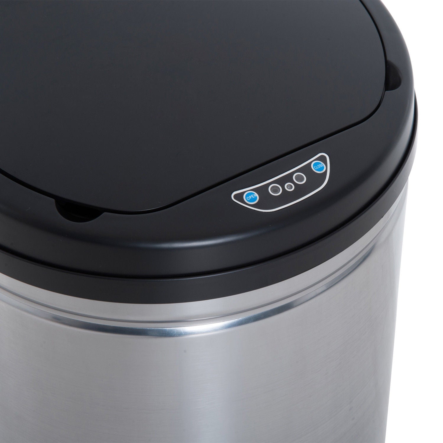 HOMCOM Sensor Mülleimer 30L Automatischer Mülleimer mit Soft-Close-Deckel, Bewegungssensor, Wasserdichter Abfalleimer Müllbehälter Abfallbehälter für Büro, Schlafzimmer, Küchen Schwarz+Silber