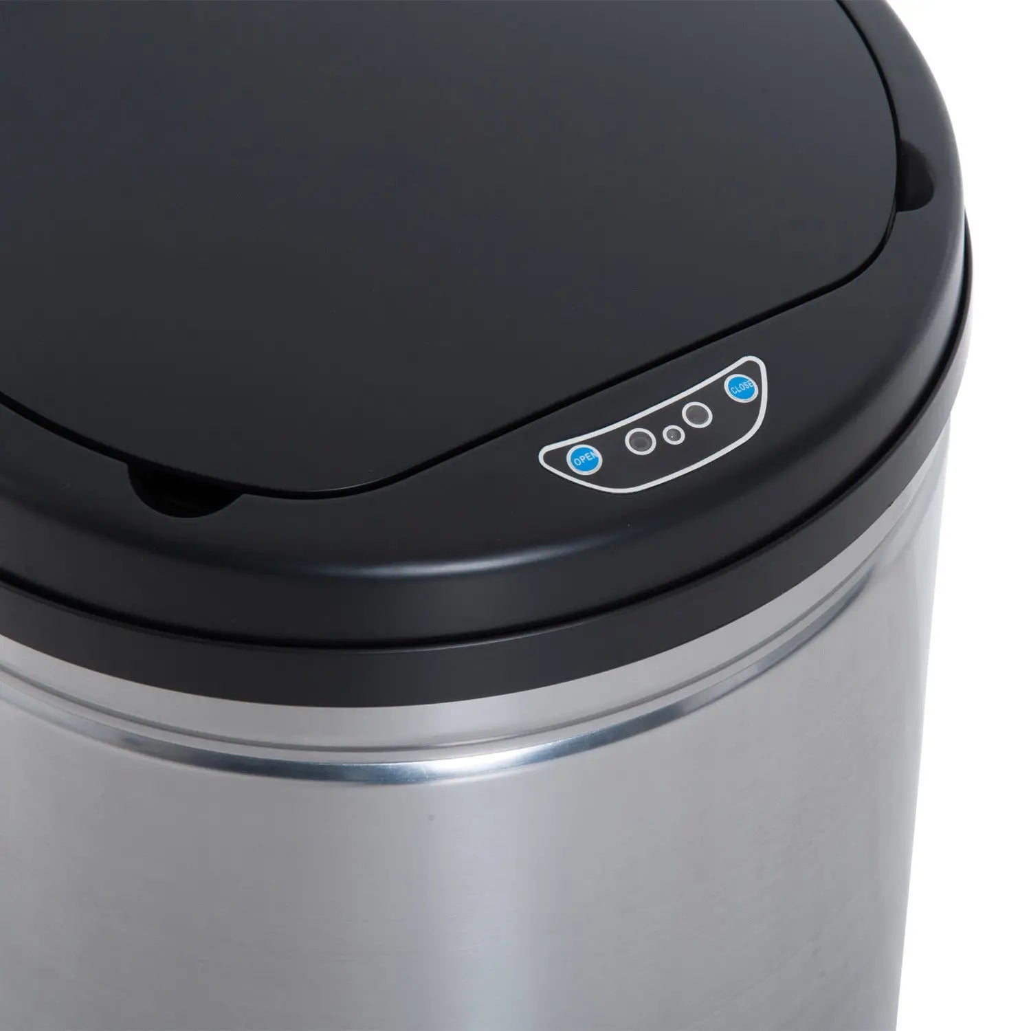HOMCOM Sensor Mülleimer 30L Automatischer Mülleimer mit Soft-Close-Deckel, Bewegungssensor, Wasserdichter Abfalleimer Müllbehälter Abfallbehälter für Büro, Schlafzimmer, Küchen Schwarz+Silber