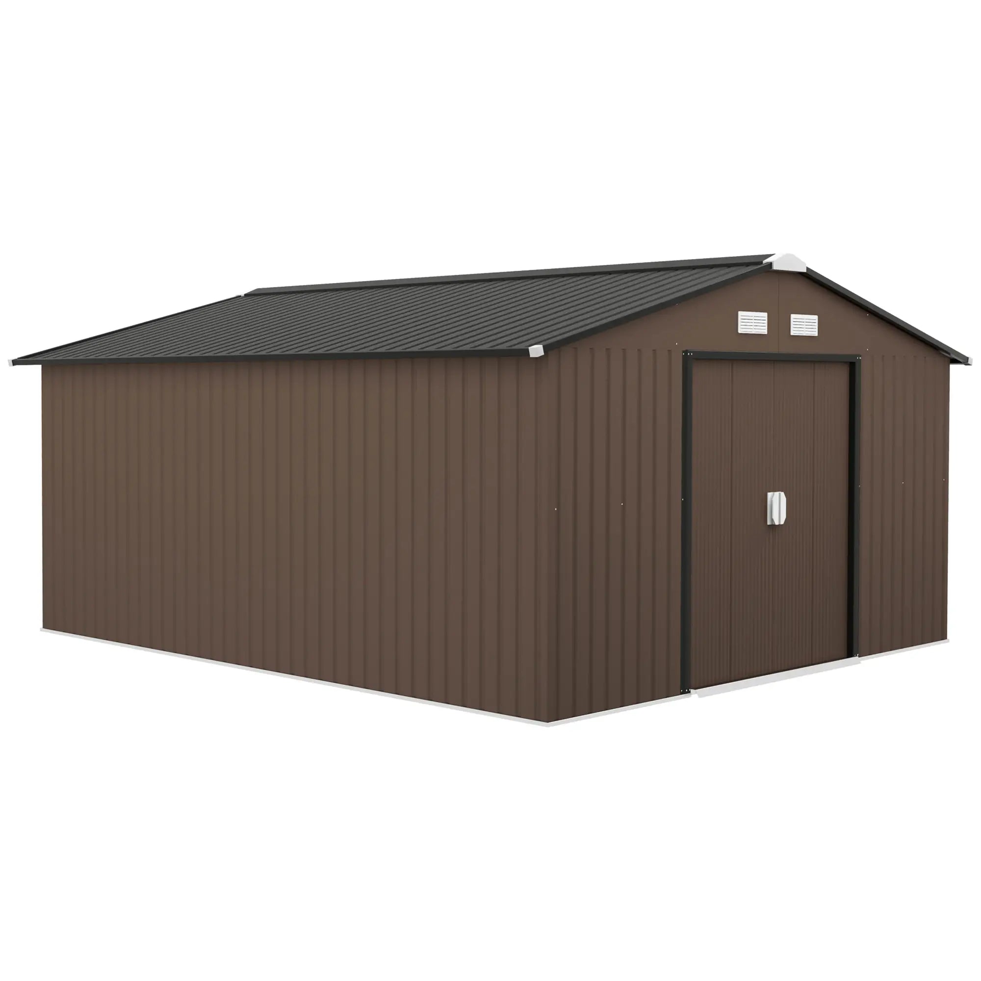 Outsunny Gerätehaus 12,4 m² Braun