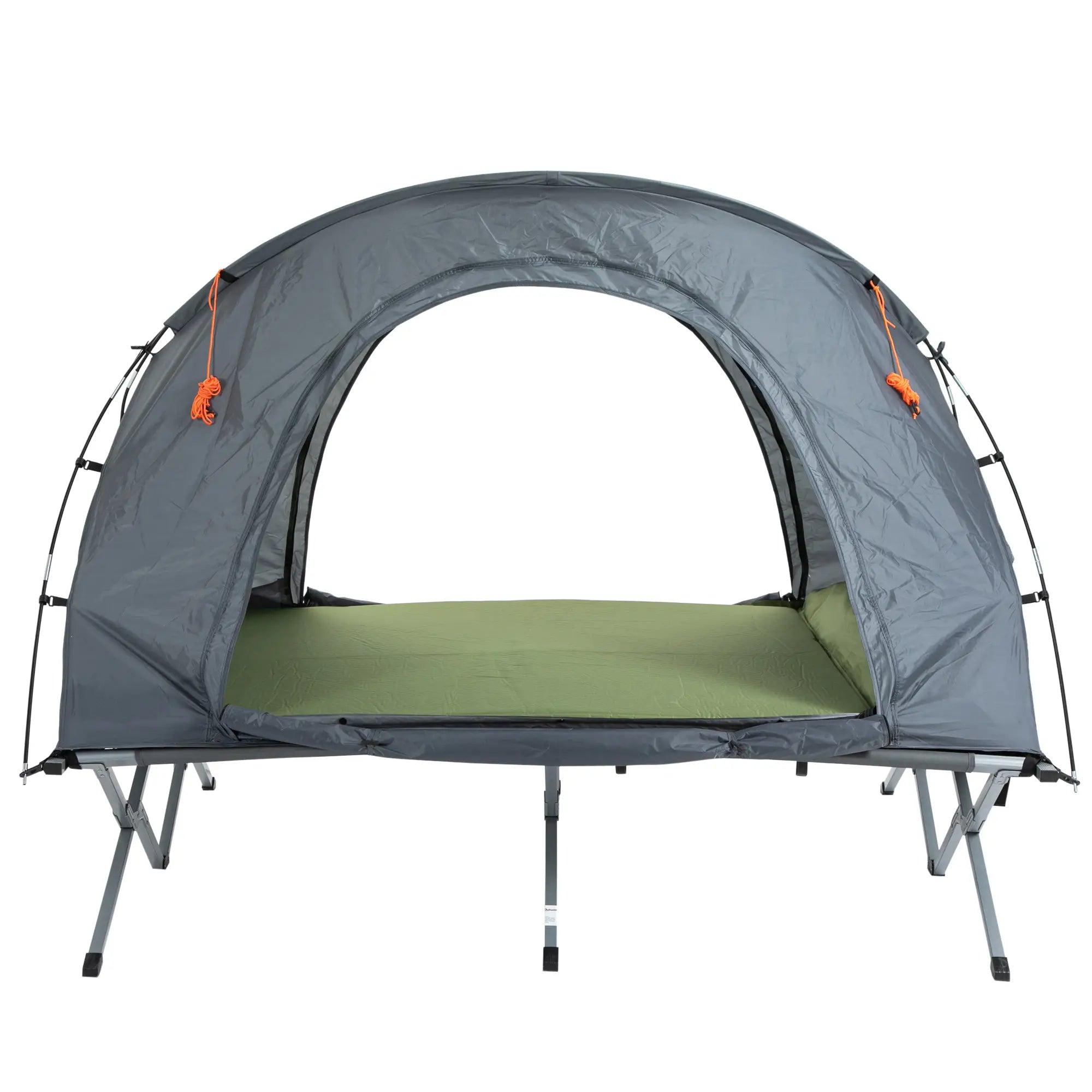 Outsunny Campingbett mit Zelt & Luftmatratze für 2 Personen, 200×146×159?cm, Grau