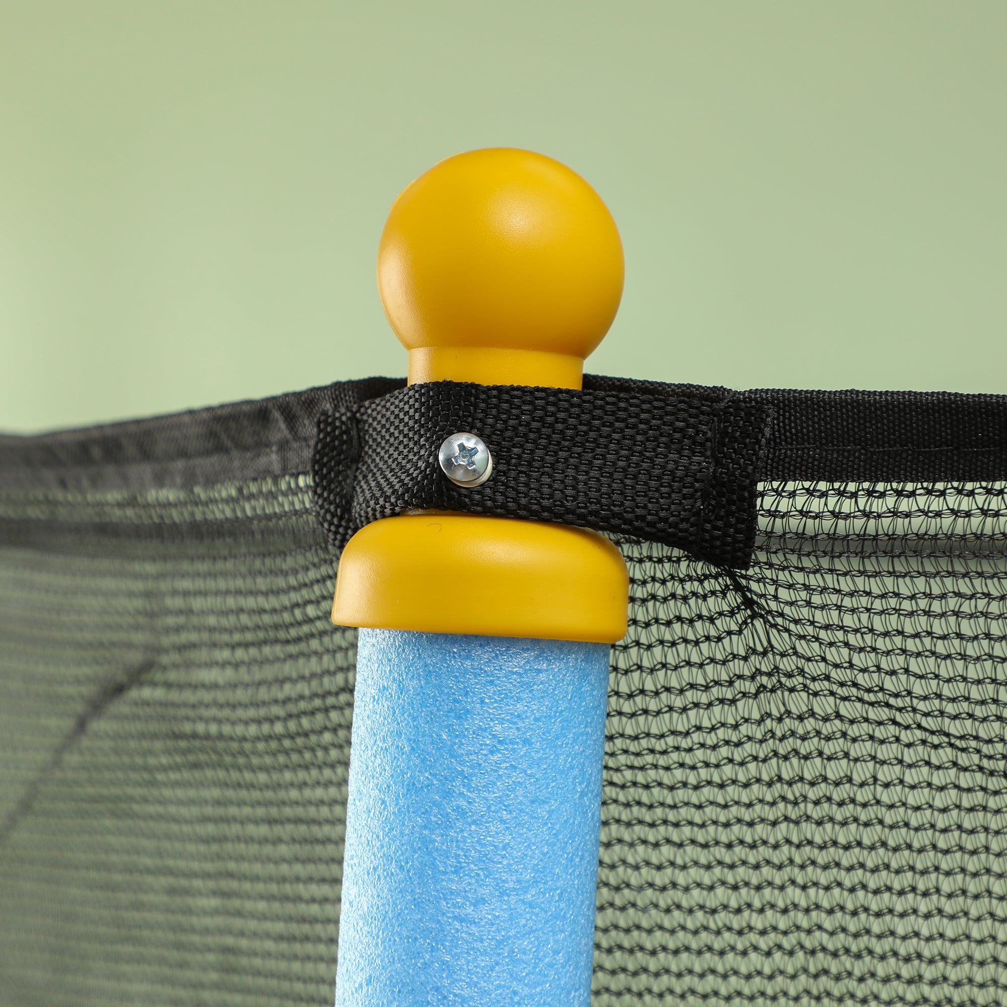 HOMCOM Trampolin für Kinder, Ø140 cm, mit Sicherheitsnetz, für innen und außen, Stahl, Kunststoff, belastbar bis 50 kg, Blau