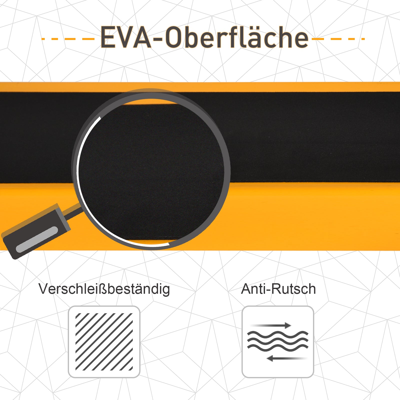 HOMCOM Arbeits Bock, Sägepferd, Unterstellbock, Klappbar, Rutschfest, Stahl, Orange, Schwarz, 99,5 x 50 x 78 cm, Belastbarkeit 125 kg