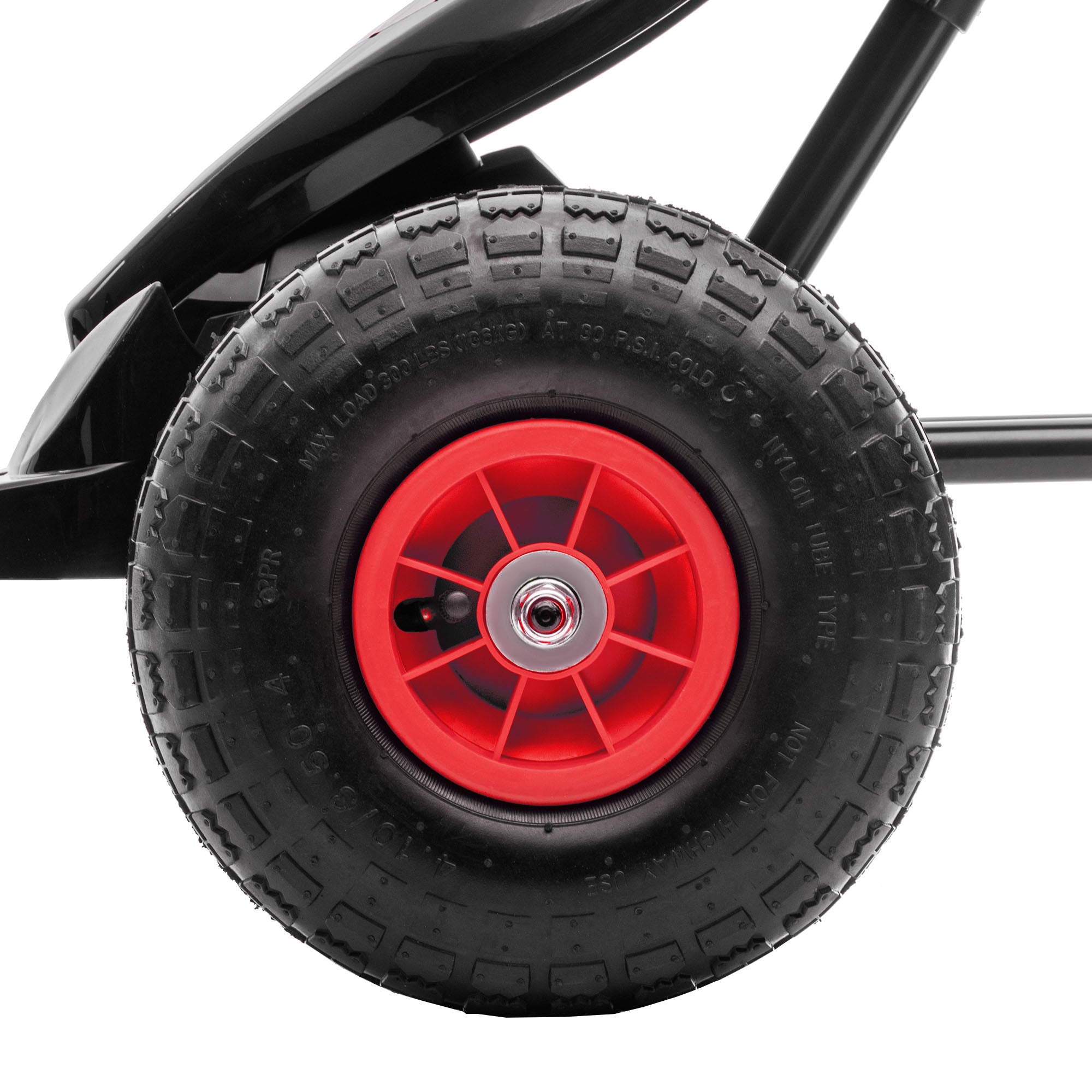 HOMCOM Kinder-Gokart, mit Pedalen, verstellbarem Sitz, In- und Outdoor, ab 5 Jahren, Rot+schwarz, 121 x 58 x 61 cm