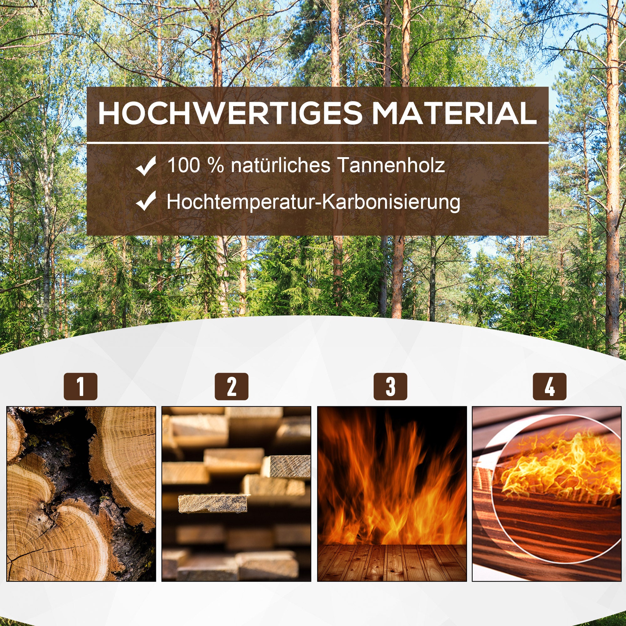 Outsunny Hochbeet Pflanzkasten Kräuterbeet Pflanzbeet Gemüse Blumenbeet Blumenkasten, Tannenholz 100x38,5x40 cm
