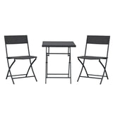 Outsunny Polyrattan Bistroset für 2 Personen Sitzgruppe Rattan Gartenmöbel Set Garnitur Braun, 60x60x70 cm