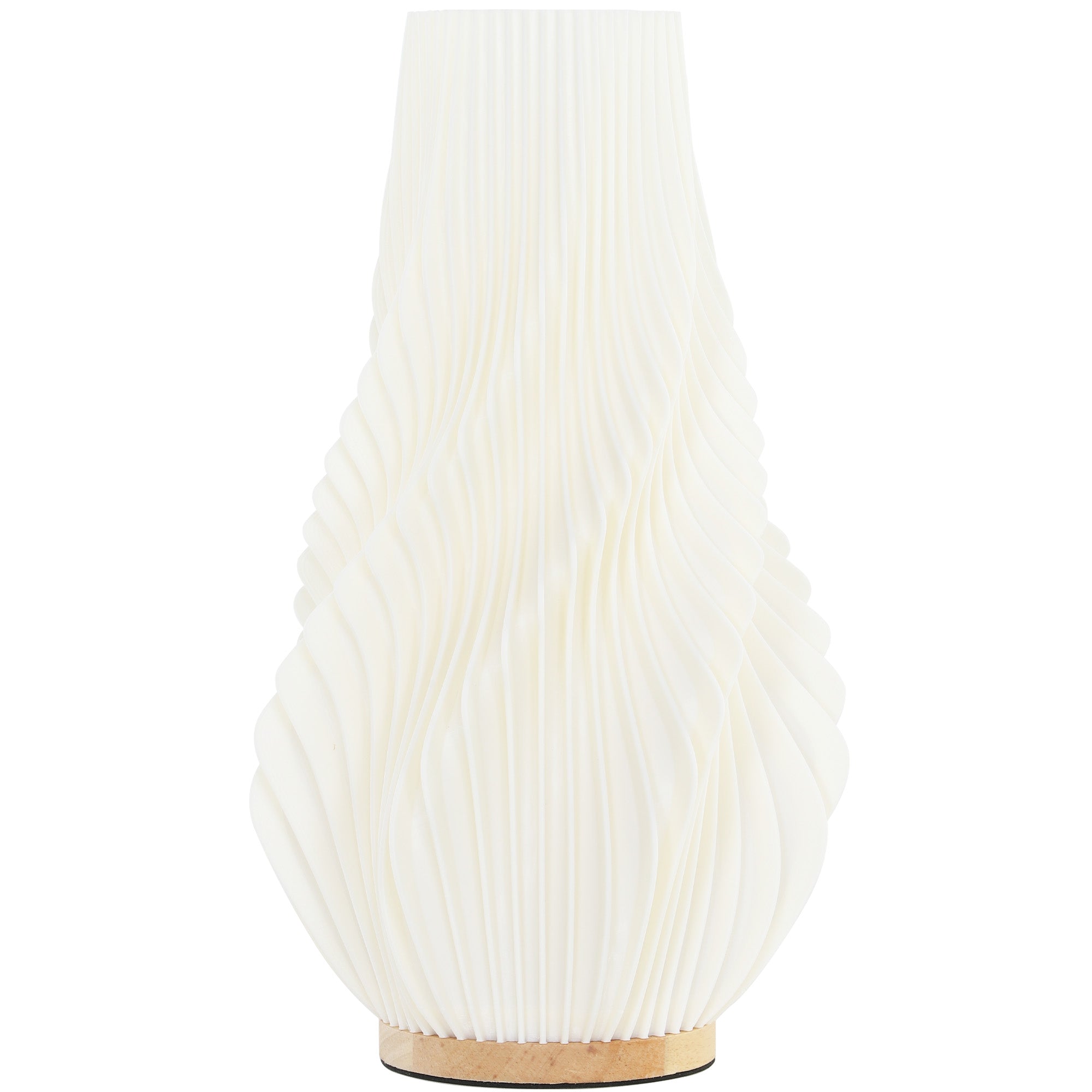 HOMCOM Smart Tischlampe mit App-Steuerung, Alexa-kompatibel, Kunststoff, Holz, Weiß
