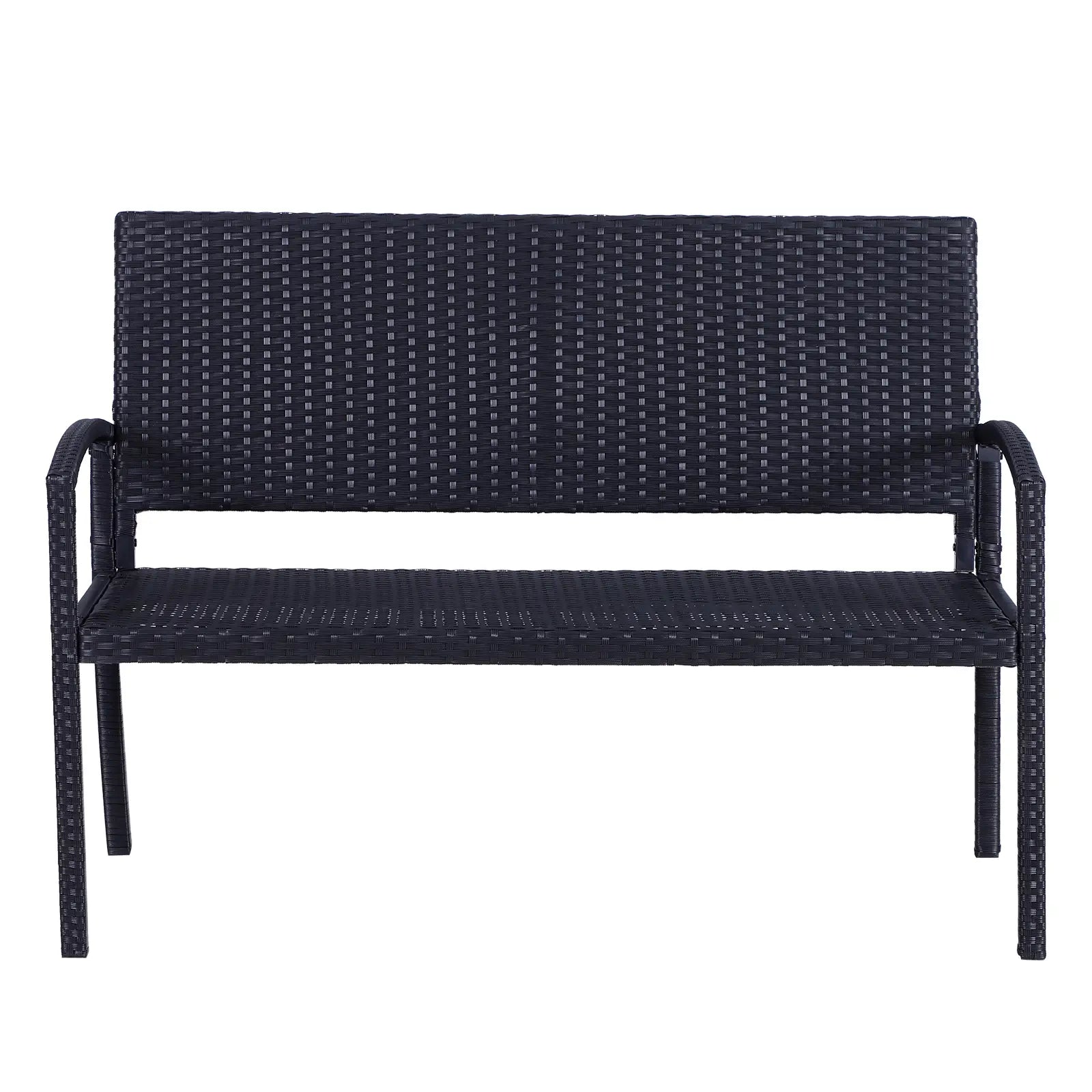Outsunny Polyrattan Gartenbank 2-Sitzer Outdoor UV-beständig