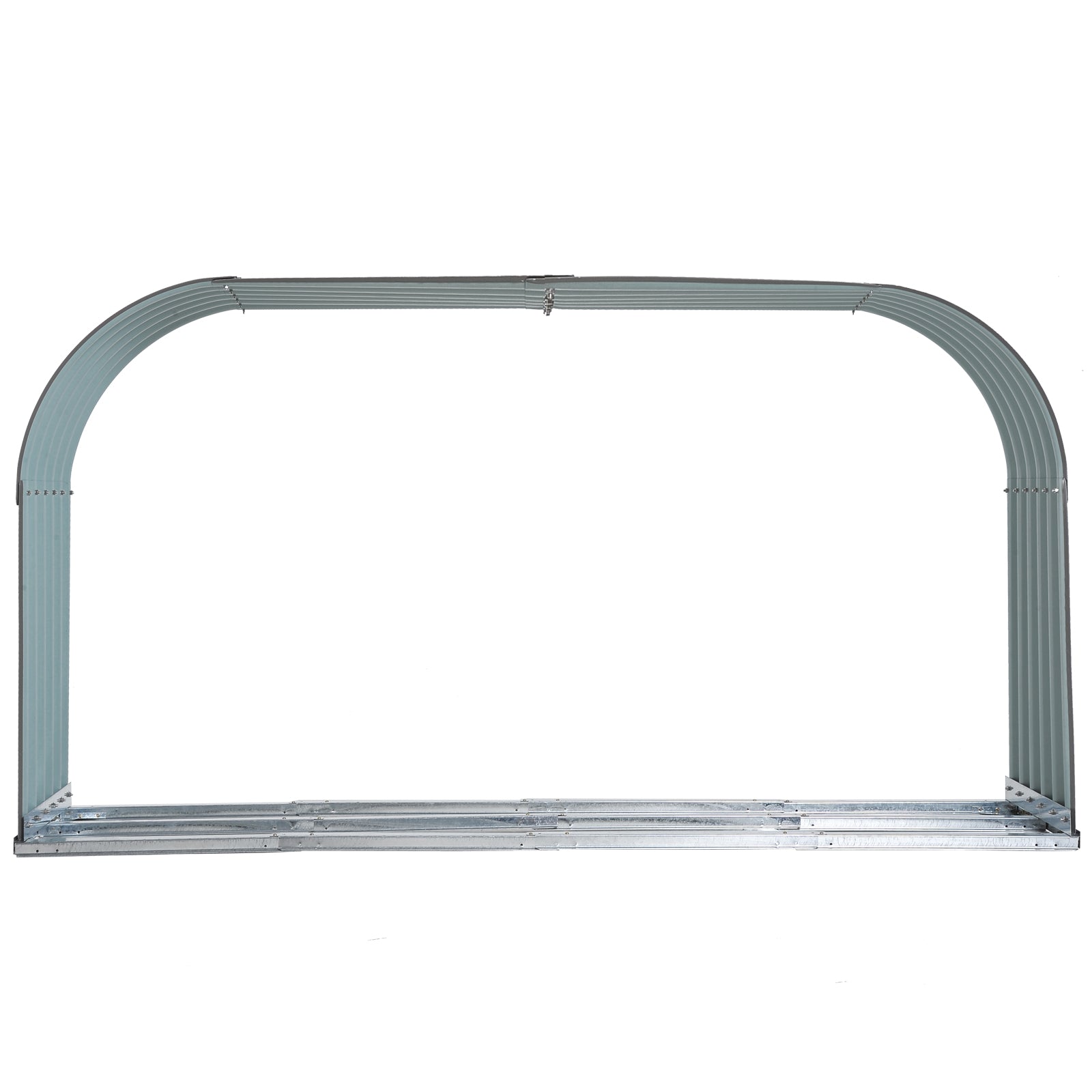 Outsunny Brennholzregal Holzregal, wetterbeständig, Stahl,  212 cm x 46 cm x 112 cm, Grau