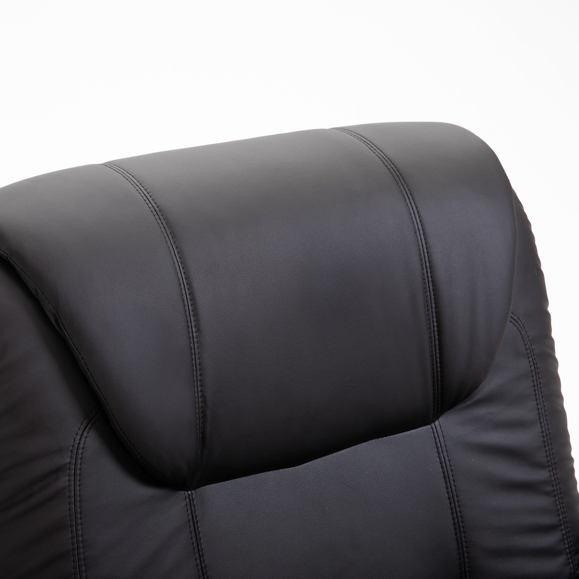 HOMCOM Massagestuhl mit Aufstehhilfe, 8 Vibrationspunkte, Heizfunktion, Fußstütze, Schwarz
