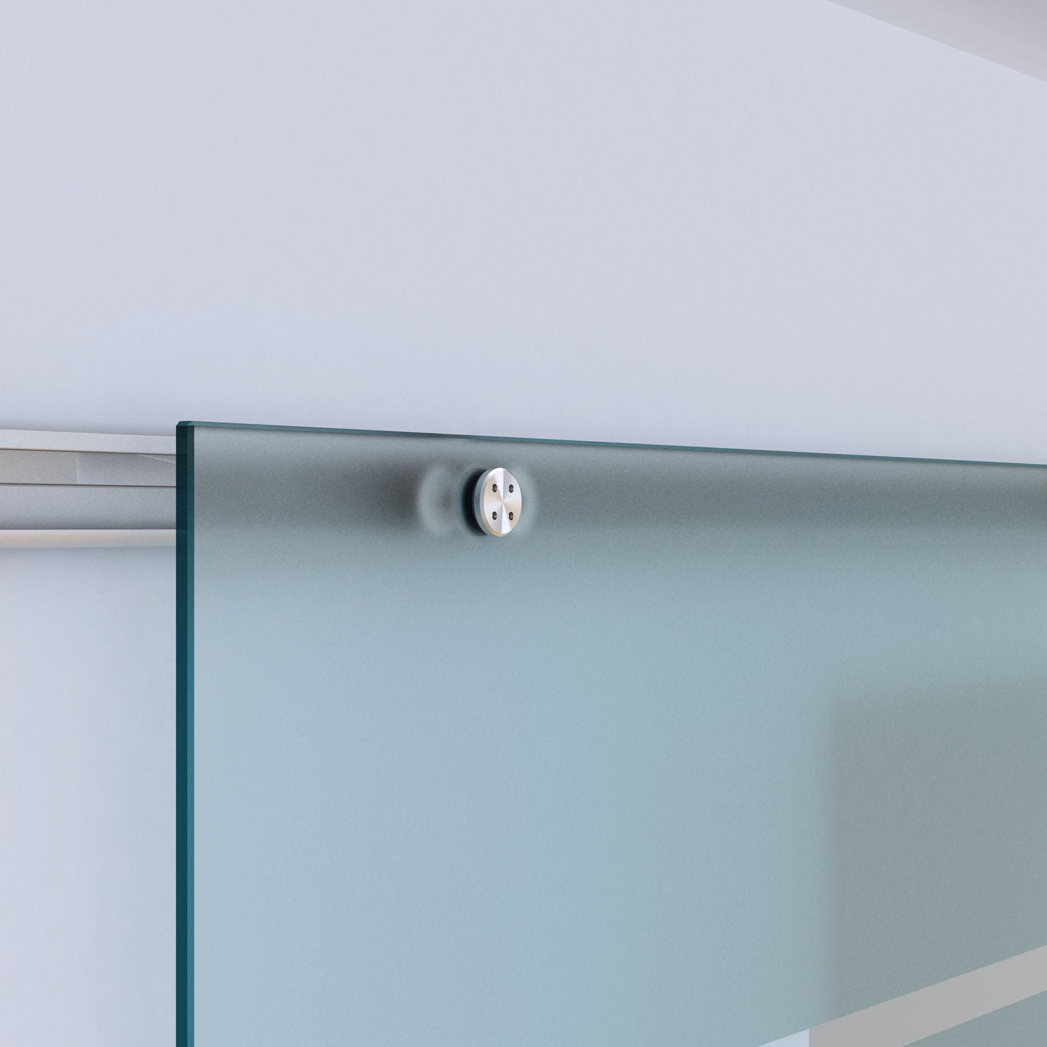 HOMCOM Glasschiebetür Schiebetür Glastür Zimmertür teilsatiniert 900 x 2050 mm