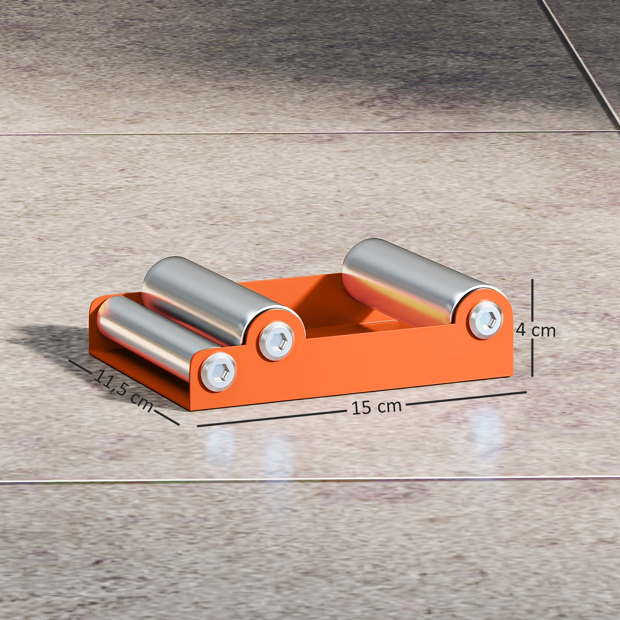 HOMCOM Motorrad Reinigungsständer Rollenständer Rad Drehhilfe Fahrrad <485 lb & Reifenbreite <180 mm Orange