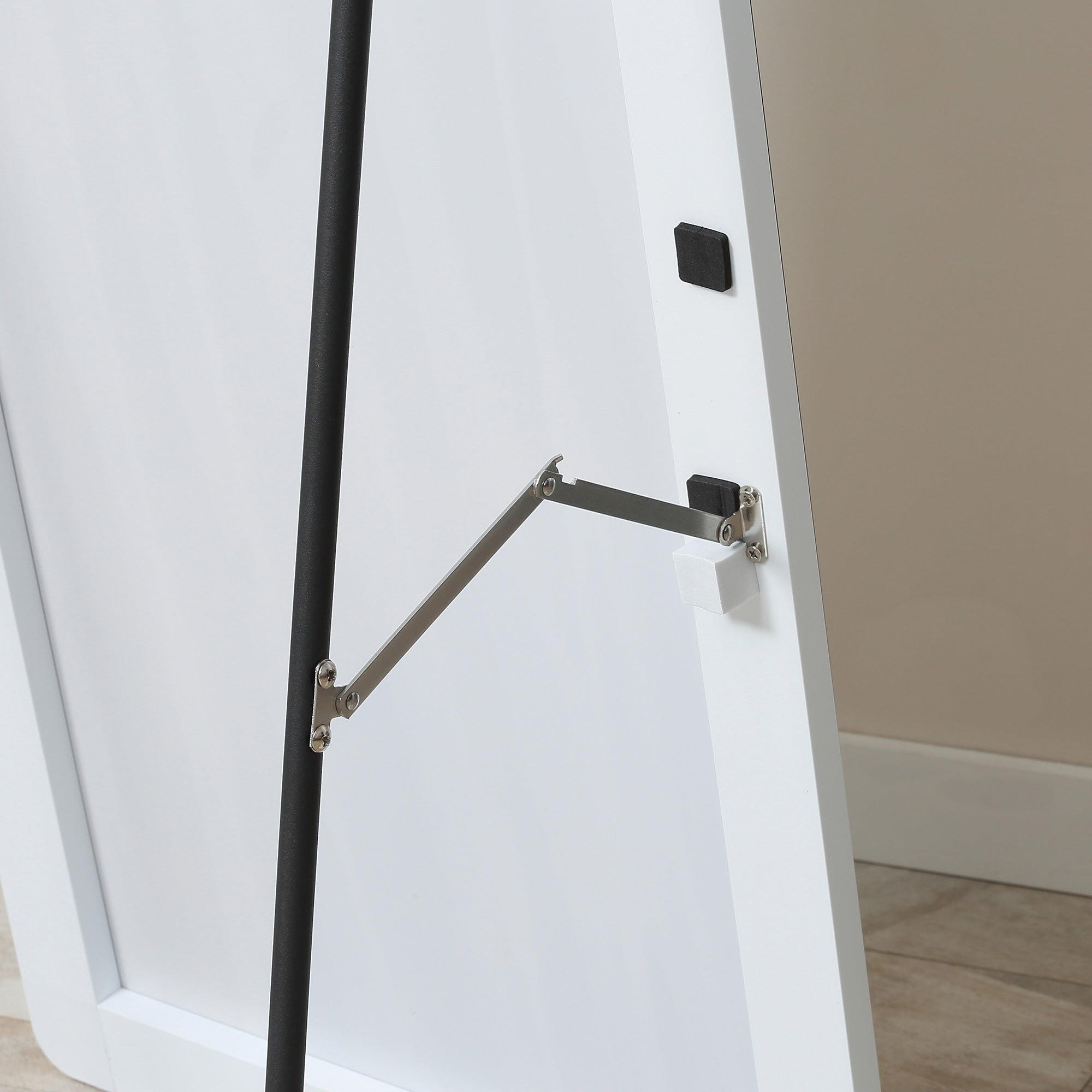HOMCOM Standspiegel Wandspiegel Ganzkörperspiegel, Aluminium, 45 cm x 37 cm x 158,5 cm, Silber