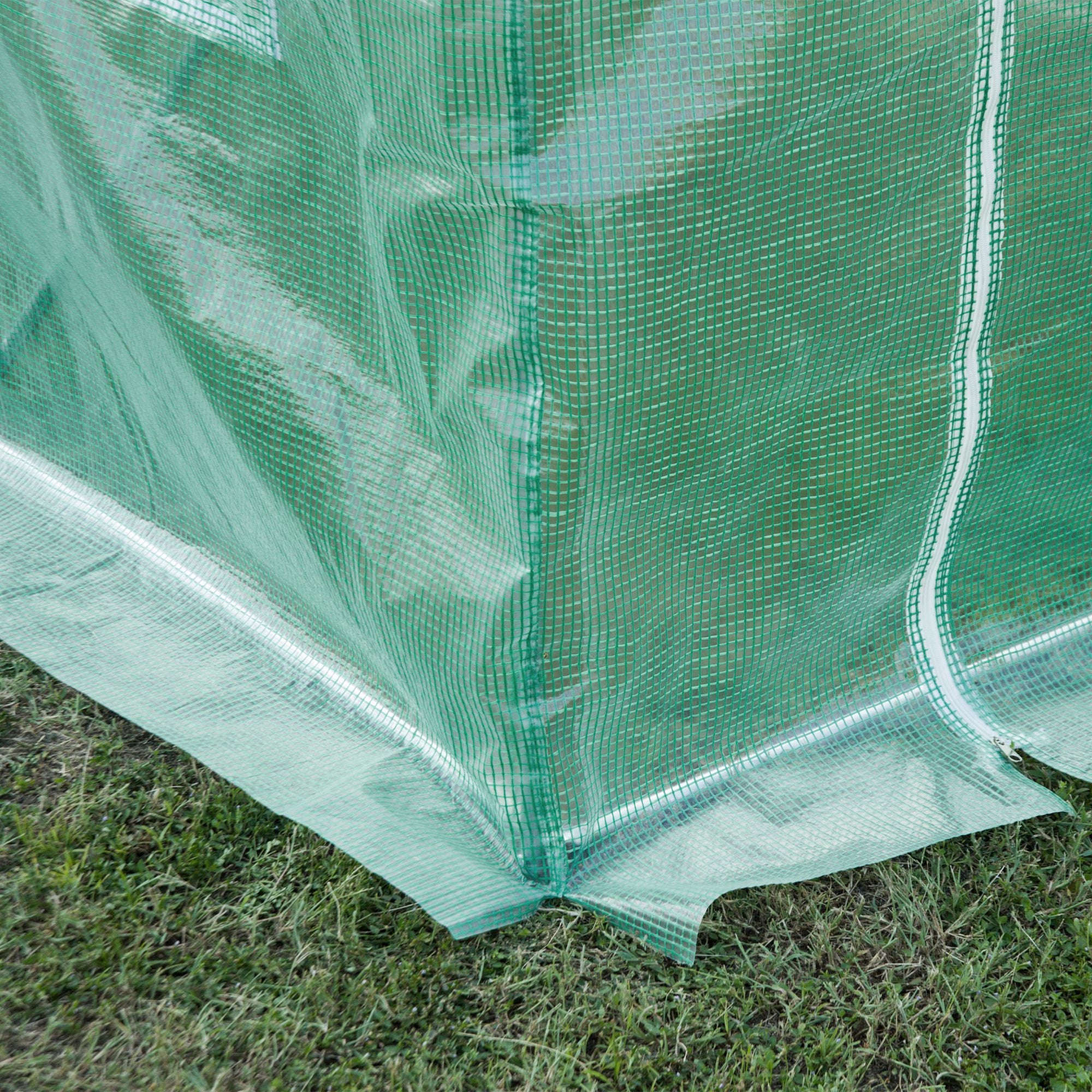 Outsunny Gewächshausfolie, 3 x 2 x 2 m, wasserdichte Gartenplane mit UV-Schutz, Kunststoff-Folie, Abdeckplane für Treibhaus, Folientunnel, Tunnelfolie für Außenbereich, Grün