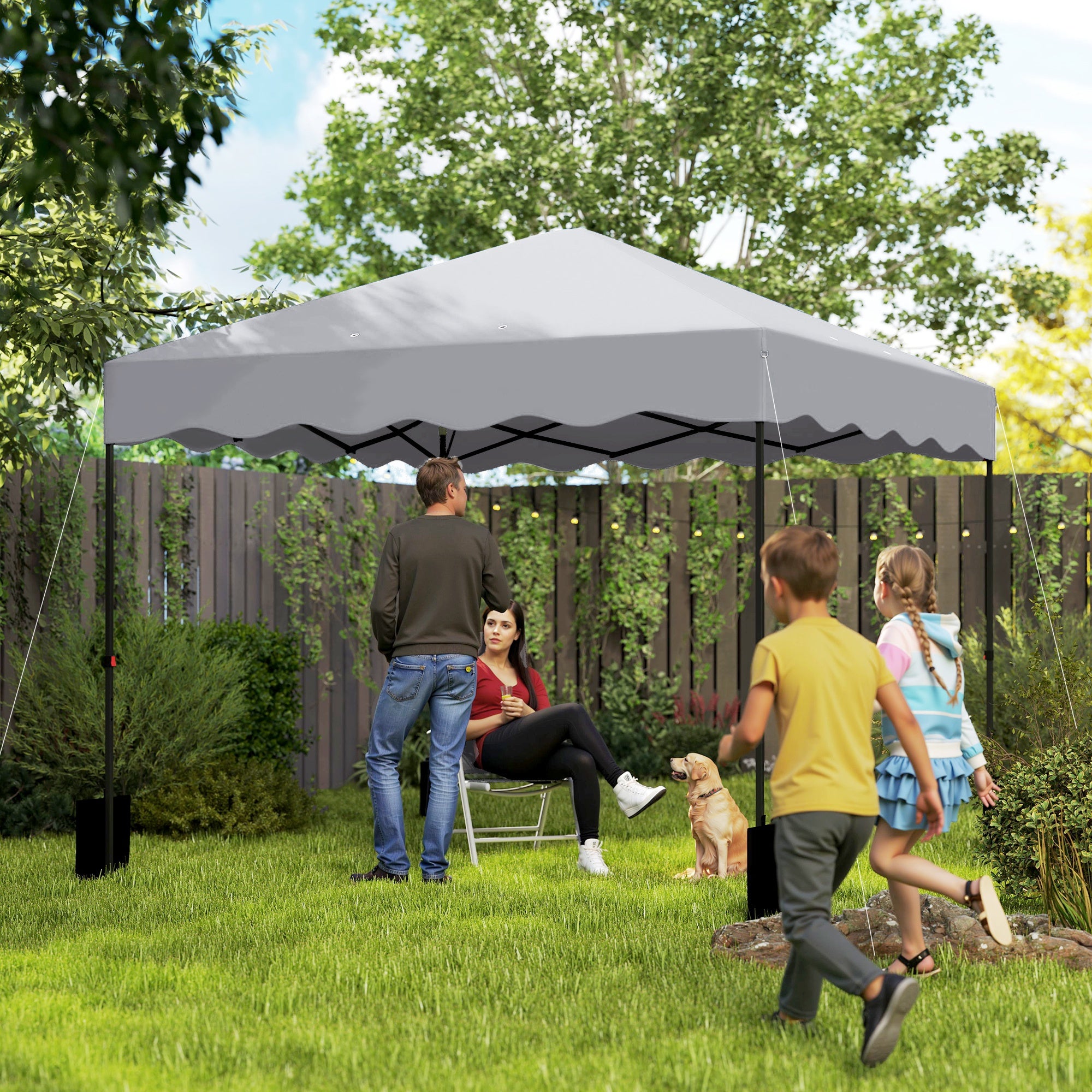 Outsunny Pavillon Faltpavillon UV50+ höhenverstellbar