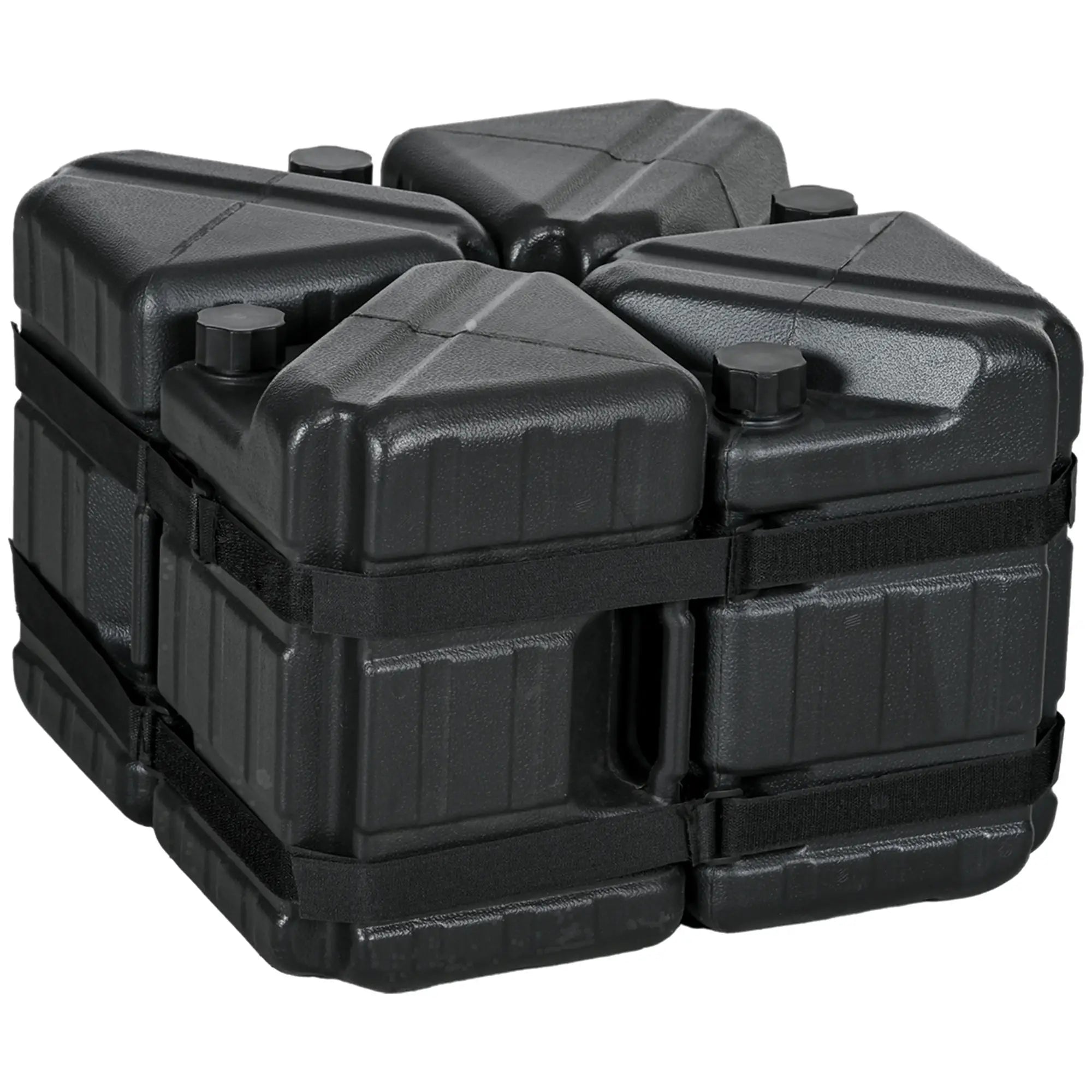 Outsunny Pavillongewichte 4er-Set HDPE Schwarz