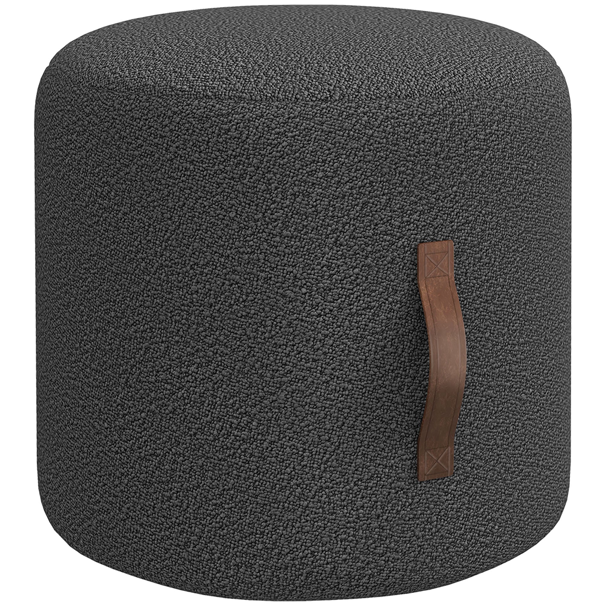 HOMCOM Hocker, Fußhocker in einem modernen Design, Dunkelgrau + Braun