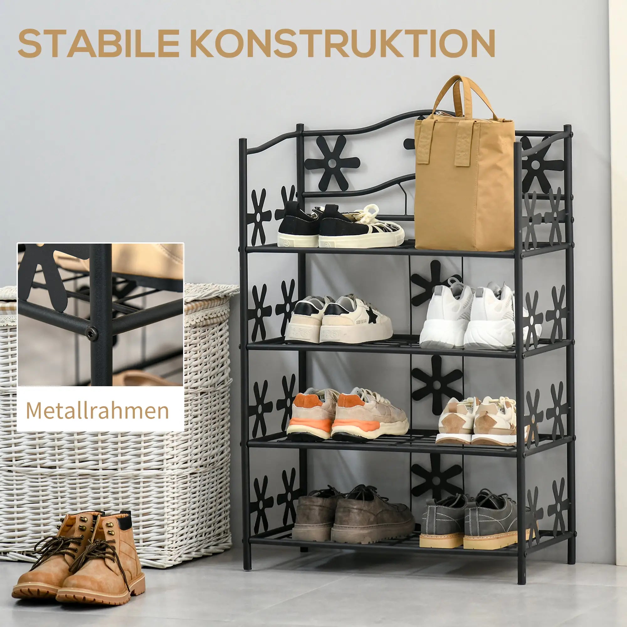HOMCOM Pflanzenregal Blumenregal vielseitig dekorativ