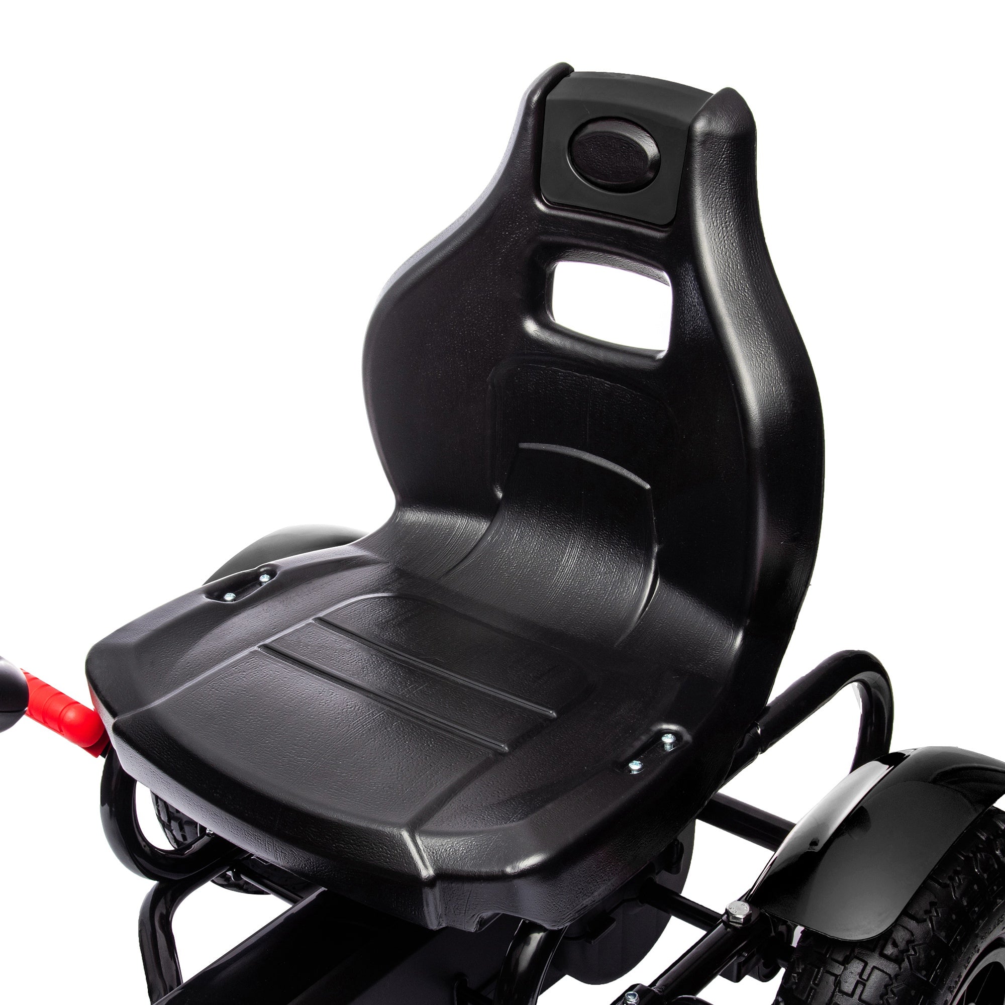 HOMCOM Kinder-Gokart, verstellbarer Sitz, Handbremse, ab 5 Jahren, 121 x 58 x 61 cm, Schwarz