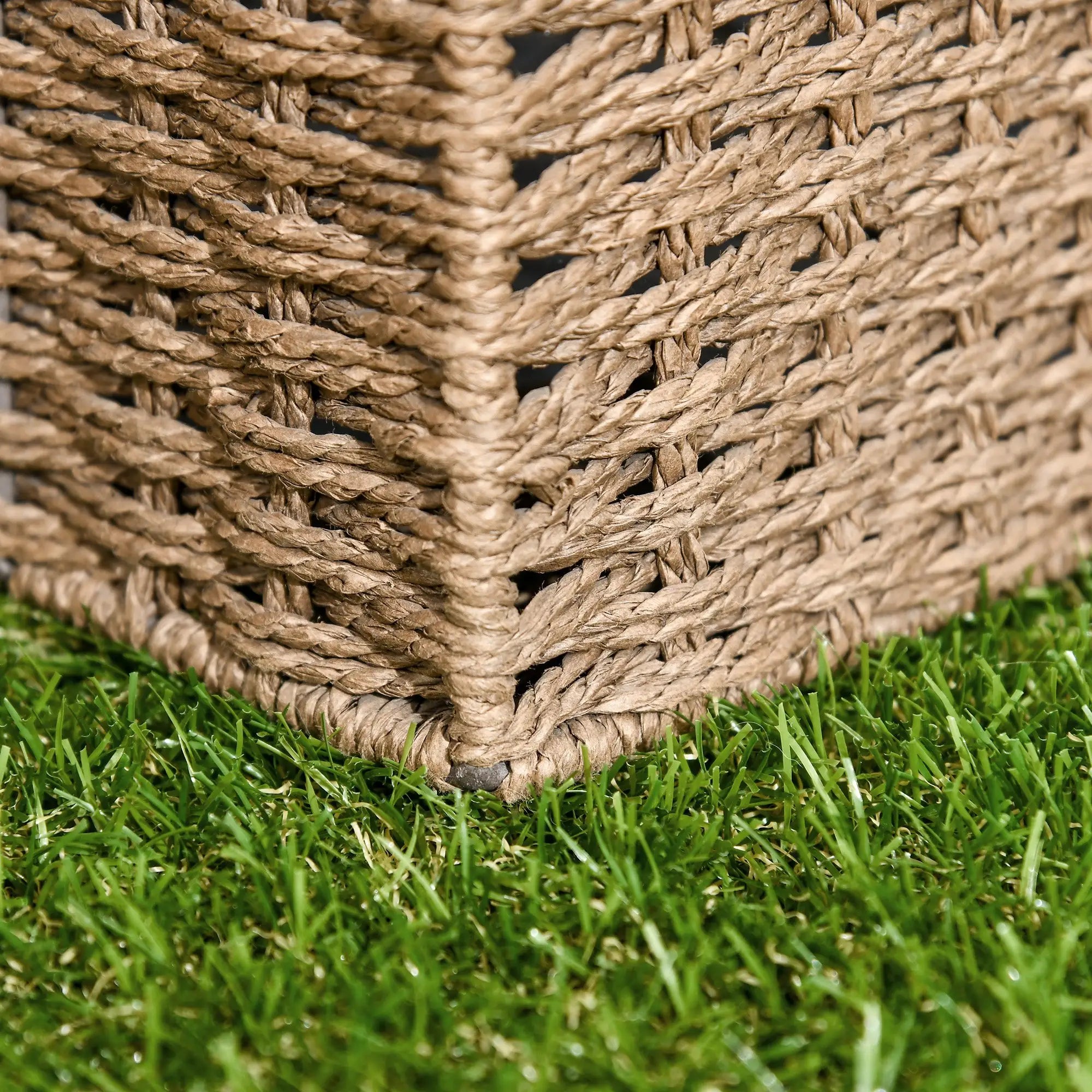 Outsunny Kunstrasen 10er Set naturgetreu UV-beständig Drainagefunktion