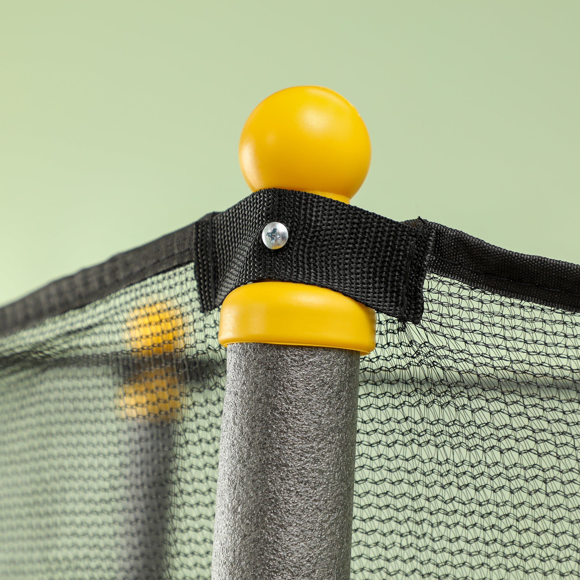 HOMCOM Trampolin für Kinder, Ø140 cm, mit Sicherheitsnetz, für innen und außen, Stahl, Kunststoff, belastbar bis 50 kg, Schwarz