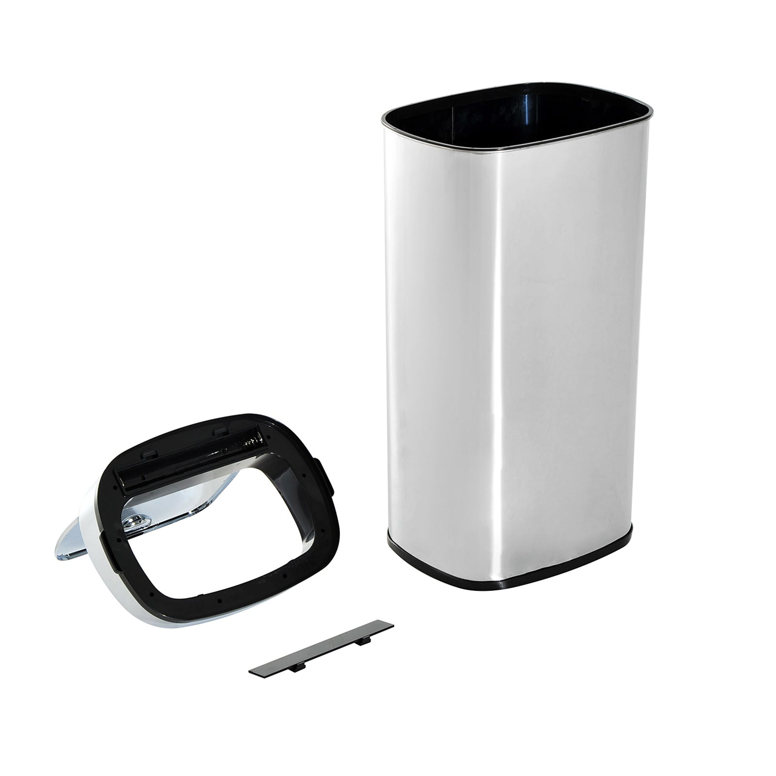 HOMCOM Sensor Mülleimer 68L Automatik Mülleimer mit Bewegungssensor, Wasserdichter Abfalleimer für Büro, Schlafzimmer, Küchen Edelstahl Silber