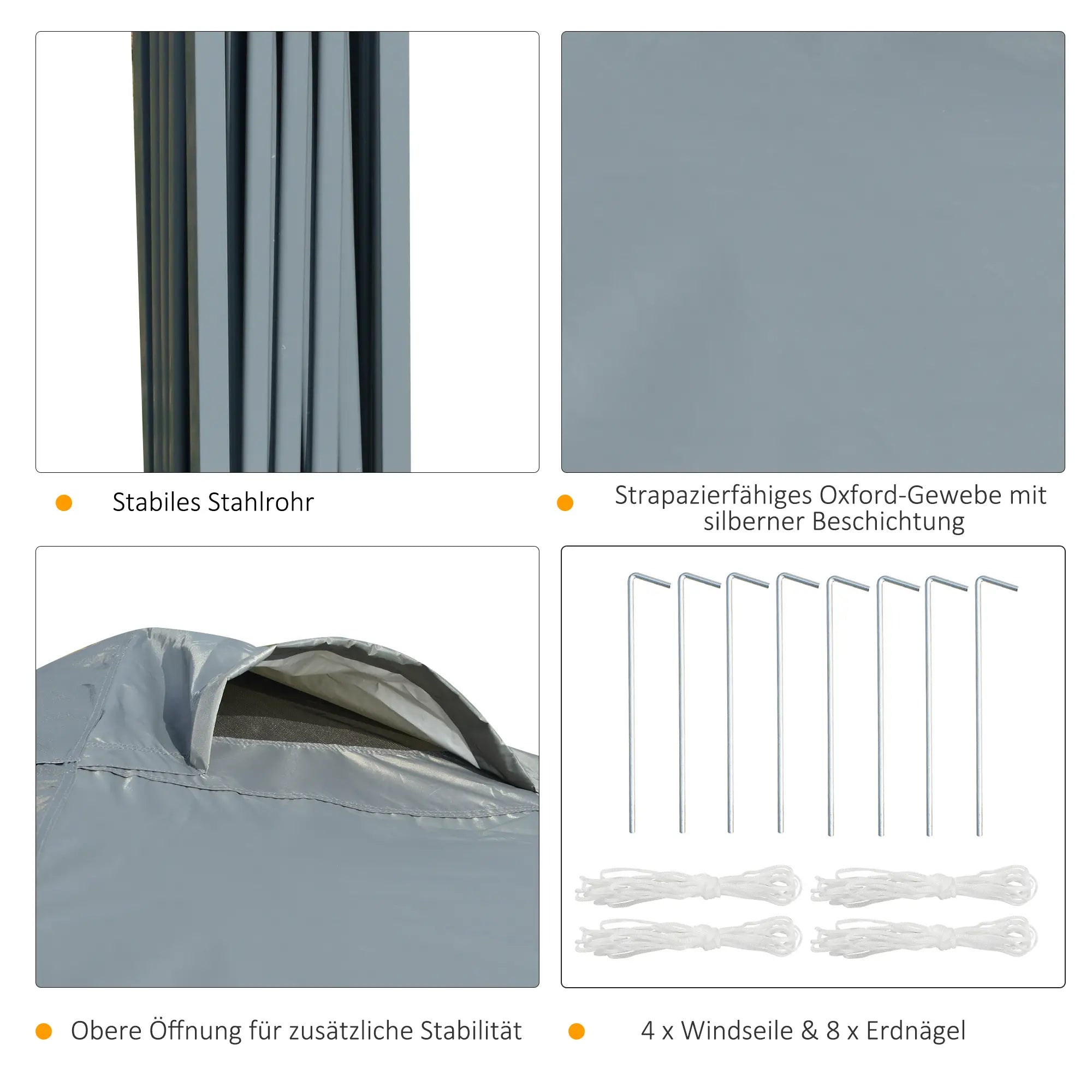 Outsunny Pavillon 3x3?m wasserdicht & faltbar