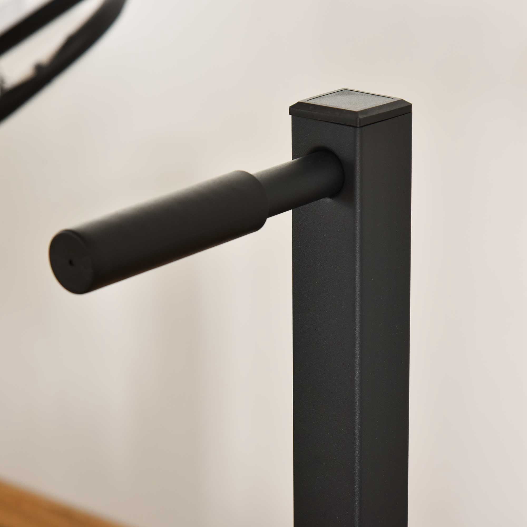 HOMCOM Dipstation Dipständer Dip Dipper Stangen Ständer Bauchtrainer Rückentrainer Stahl bis 120 kg belastbar Fitnessgerät für Zuhause Krafttraining Schwarz