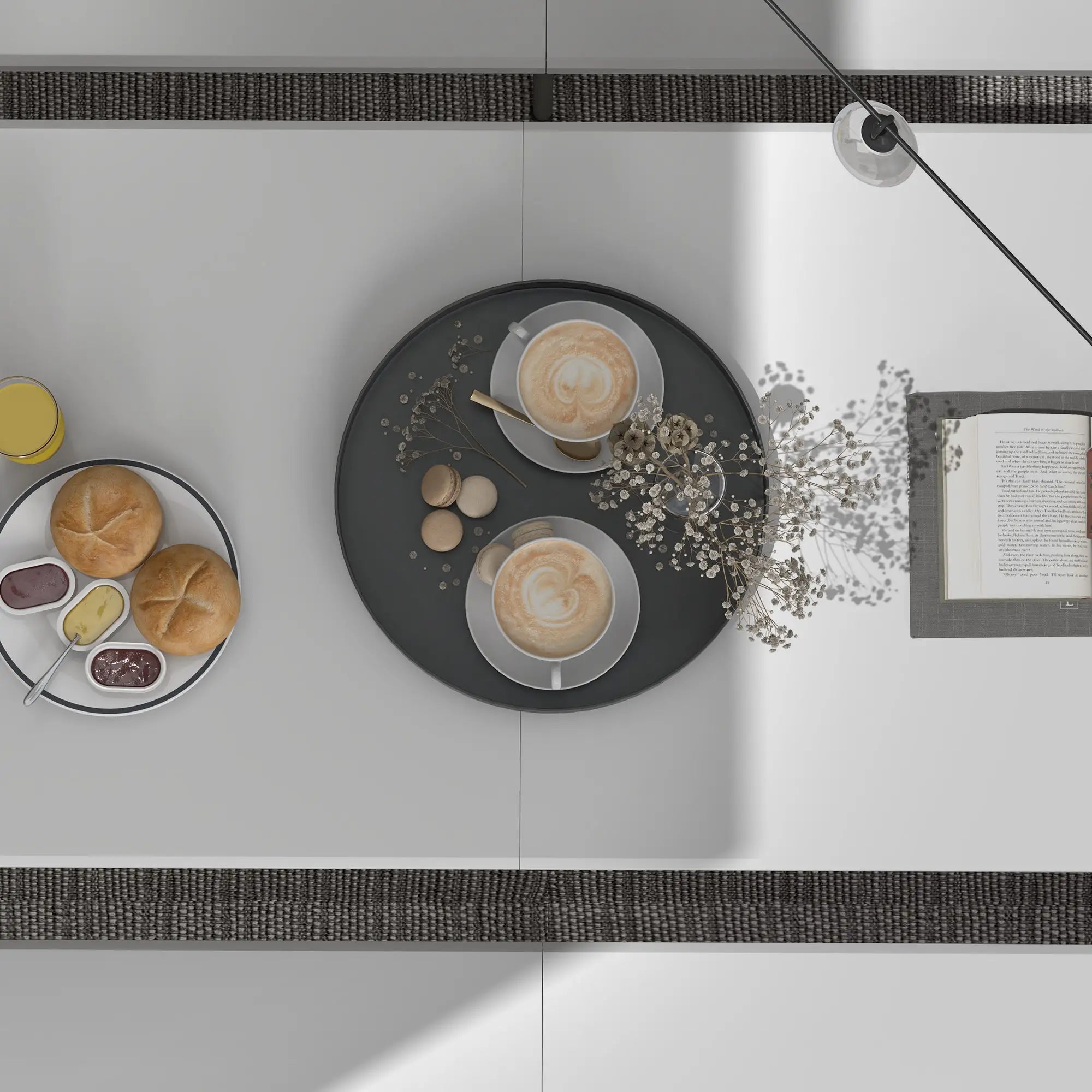 Klapptisch 180x75?cm für 6 Personen, Weiß, HDPE