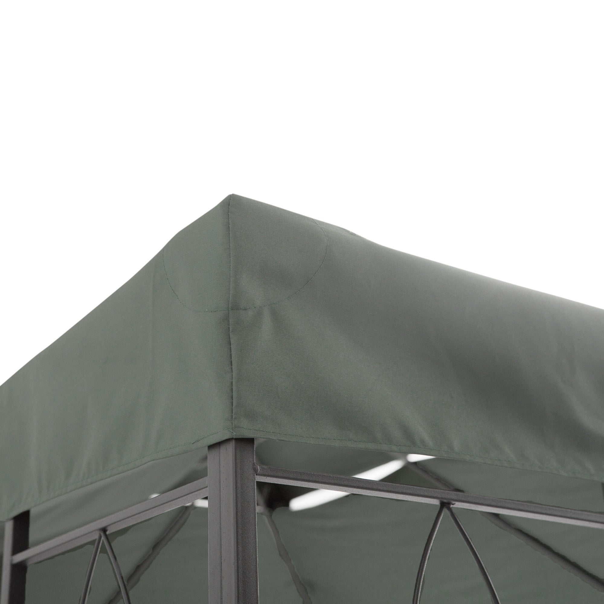 Outsunny Ersatzdach für Metallpavillon 3x4m wasserabweisend Pavillondach für Gartenpavillon Partyzelt Gartenzelt Polyester Dunkelgrau