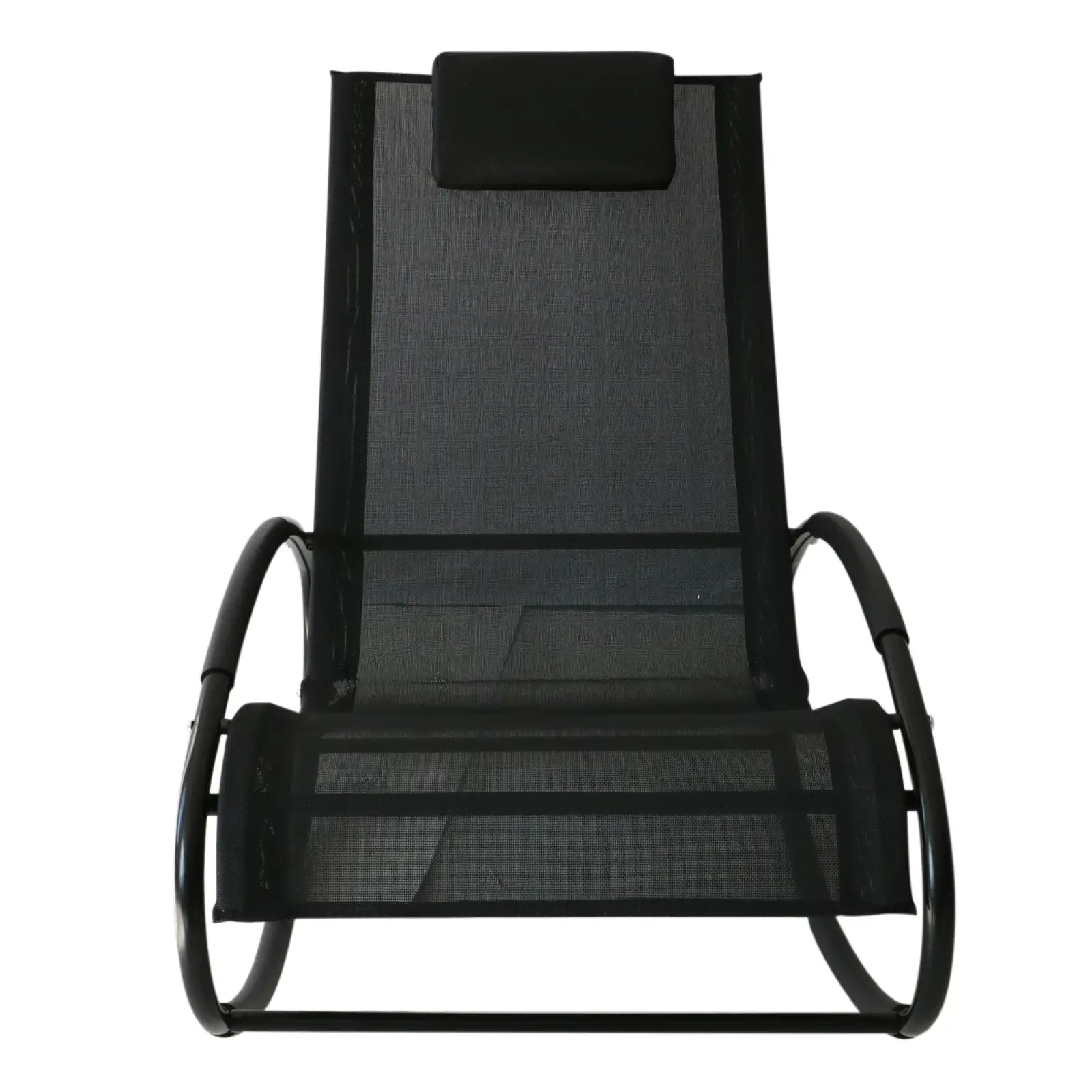 Outsunny Schaukelstuhl Gartenliege mit Kopfkissen Outdoor