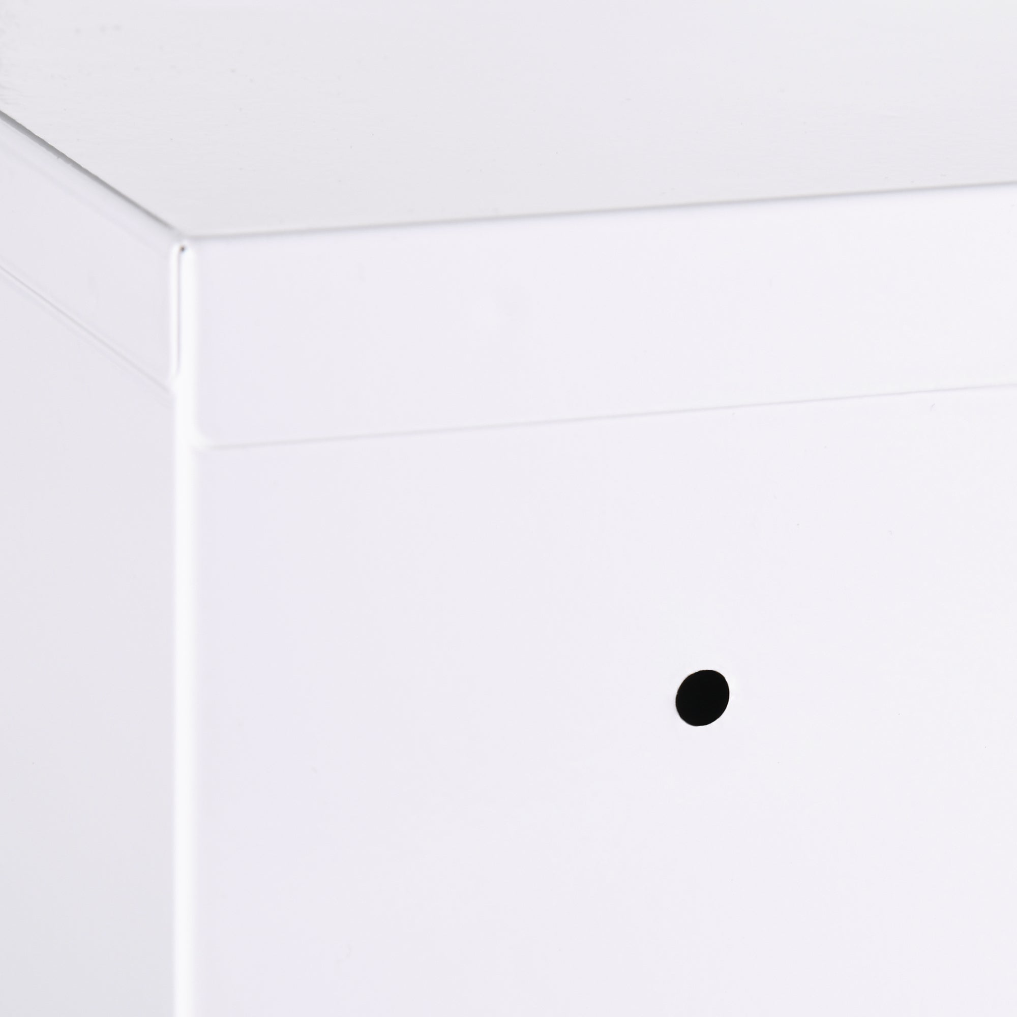 kleankin Medizinschrank, 3 Fächer, abschließbare Tür, stabiles Stahlgehäuse, weiß, 30 x 14 x 46 cm