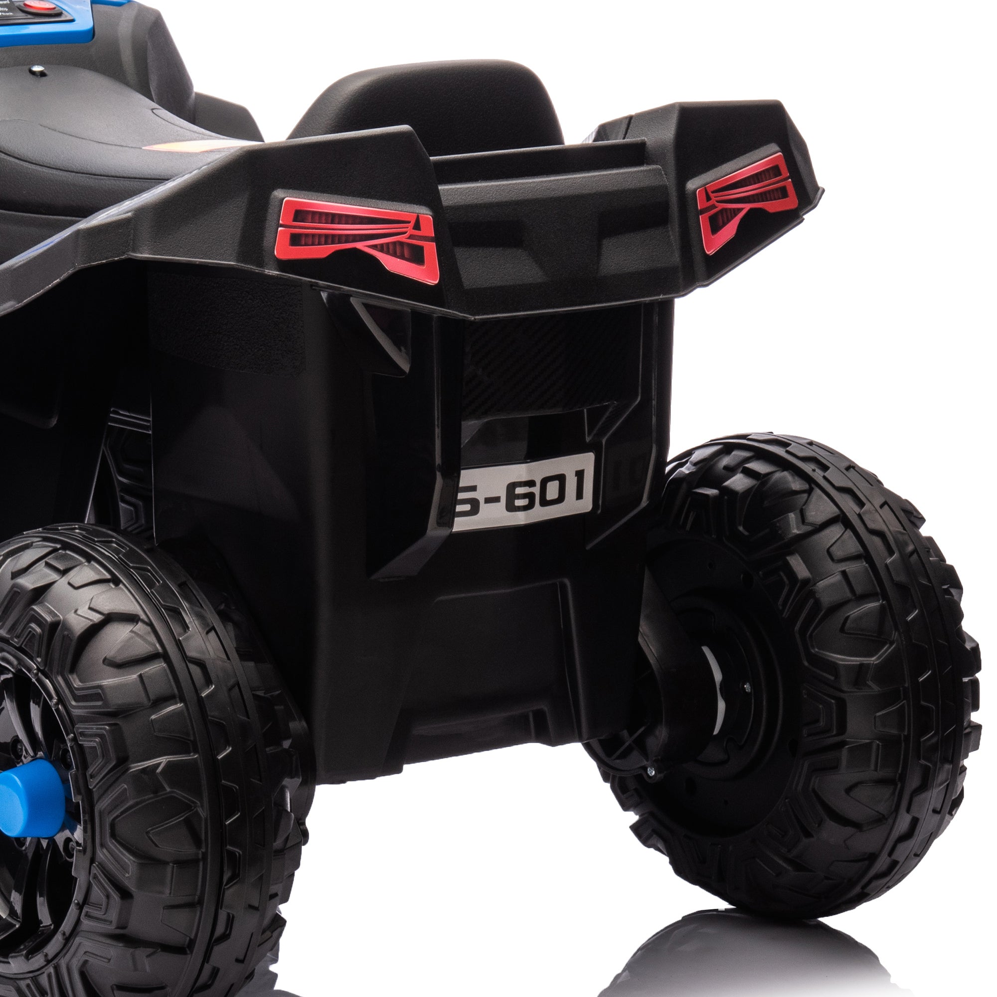AIYAPLAY Elektro-Kinderquad, Licht & Musik, Federung, 5 km/h, 50 Min. Fahrzeit, für 3-5 Jahre, Blau