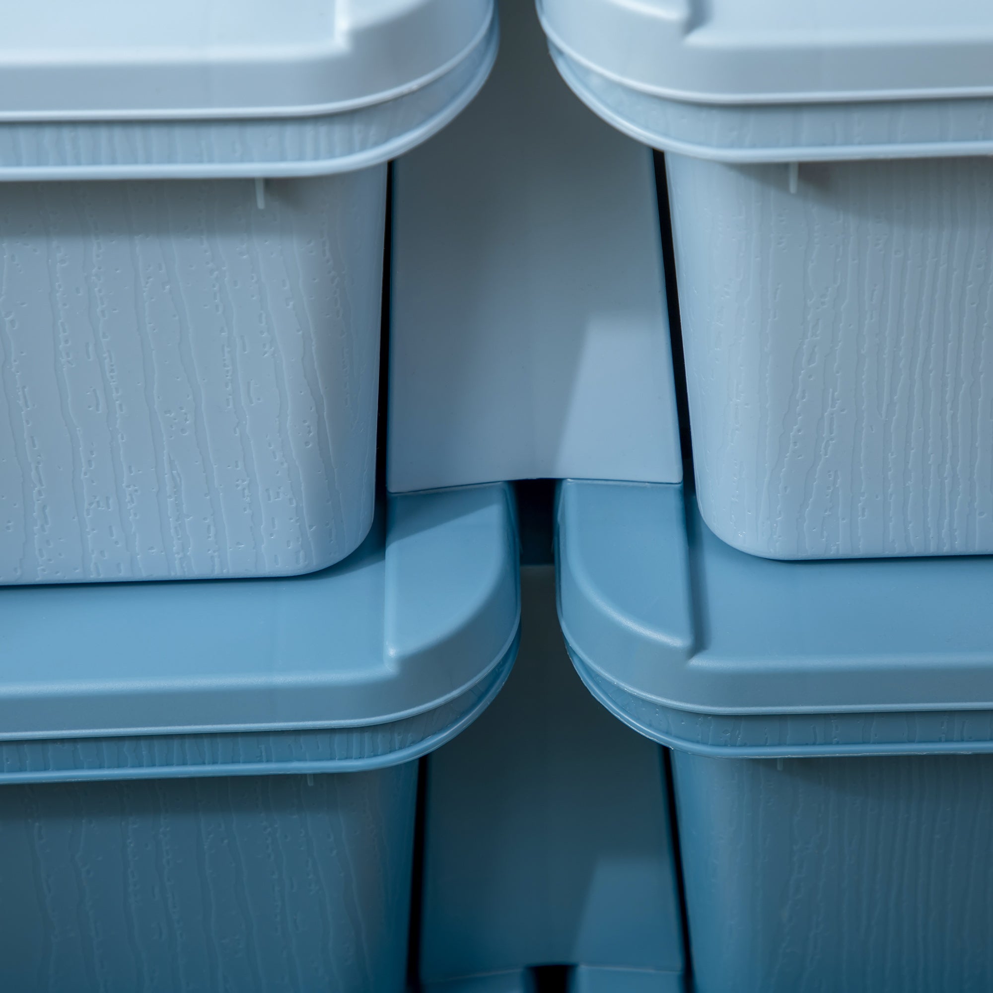 HOMCOM Aufbewahrungsbox für Kinder, Kinder-Aufbewahrungsbox, 3 Schubladen, Blau