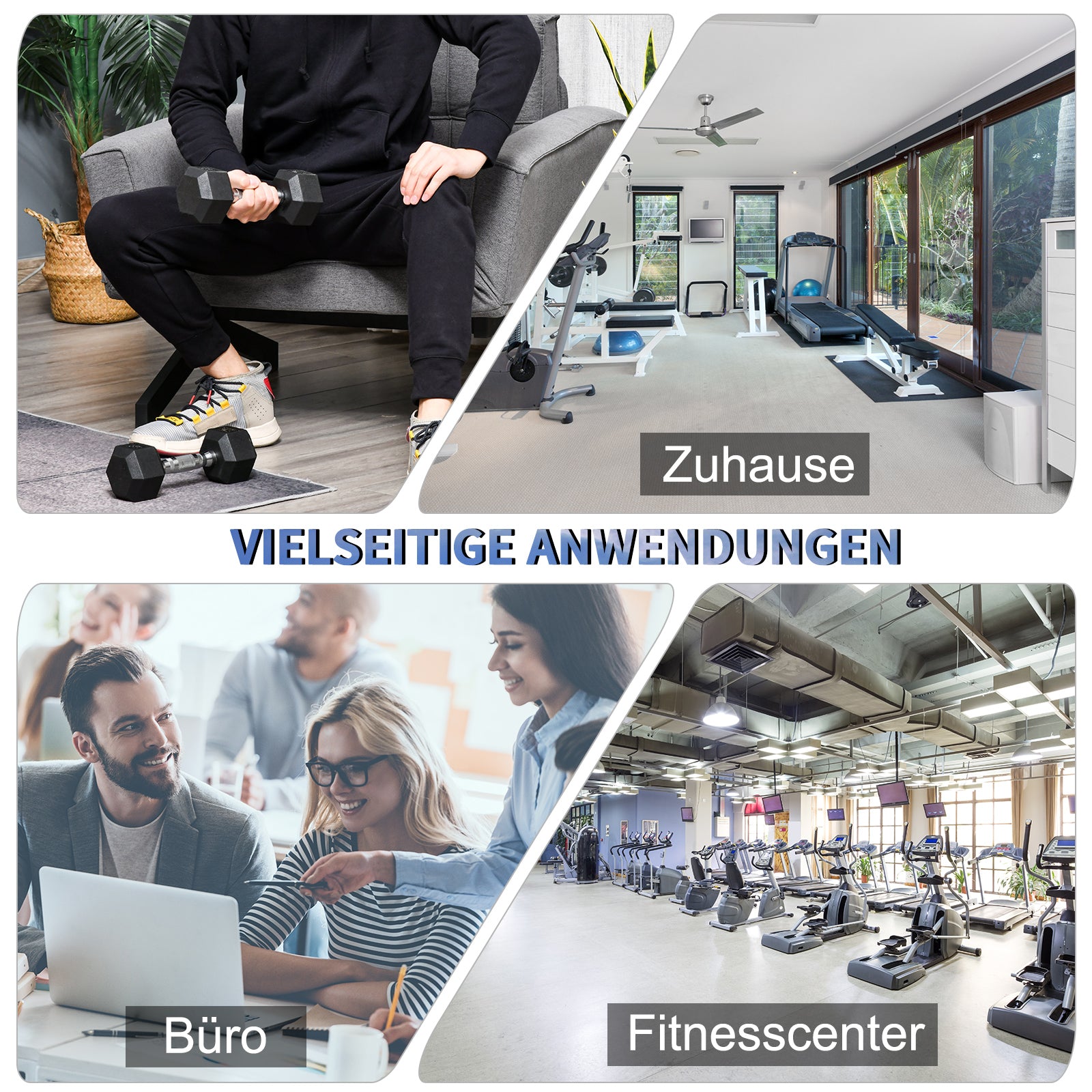 HOMCOM Hantelset, 2er Set Hanteln mit gerändeltem Griff, Kurzhantelset aus Gusseisen, 2 x 5 kg, Kurzhanteln für Männer und Frauen, Dumbbell Set für Zuhause, Fitnessstudio, Krafttraining