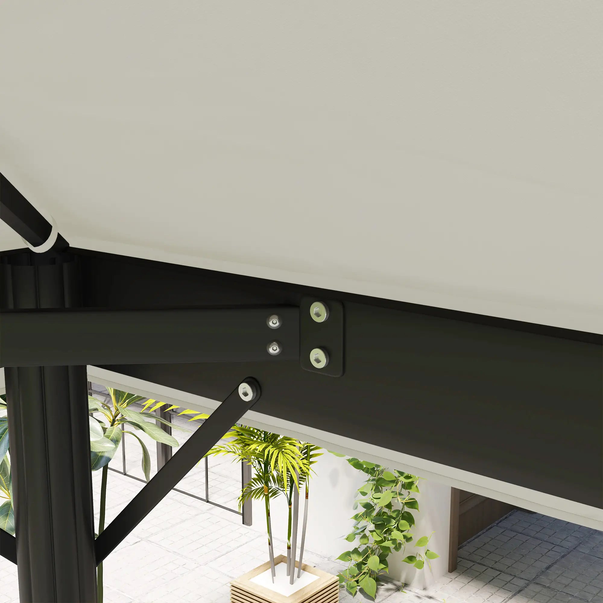 Outsunny Ersatzdach 3×4?m wasserdicht mit Doppeldach