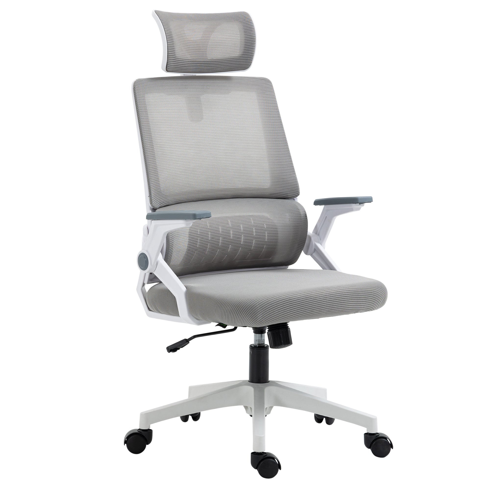 Vinsetto Bürostuhl Schreibtischstuhl Office-Stuhl, höhenverstellbar, 1 Kopfstütze, 58 x 61 x 119 cm. Schwarz