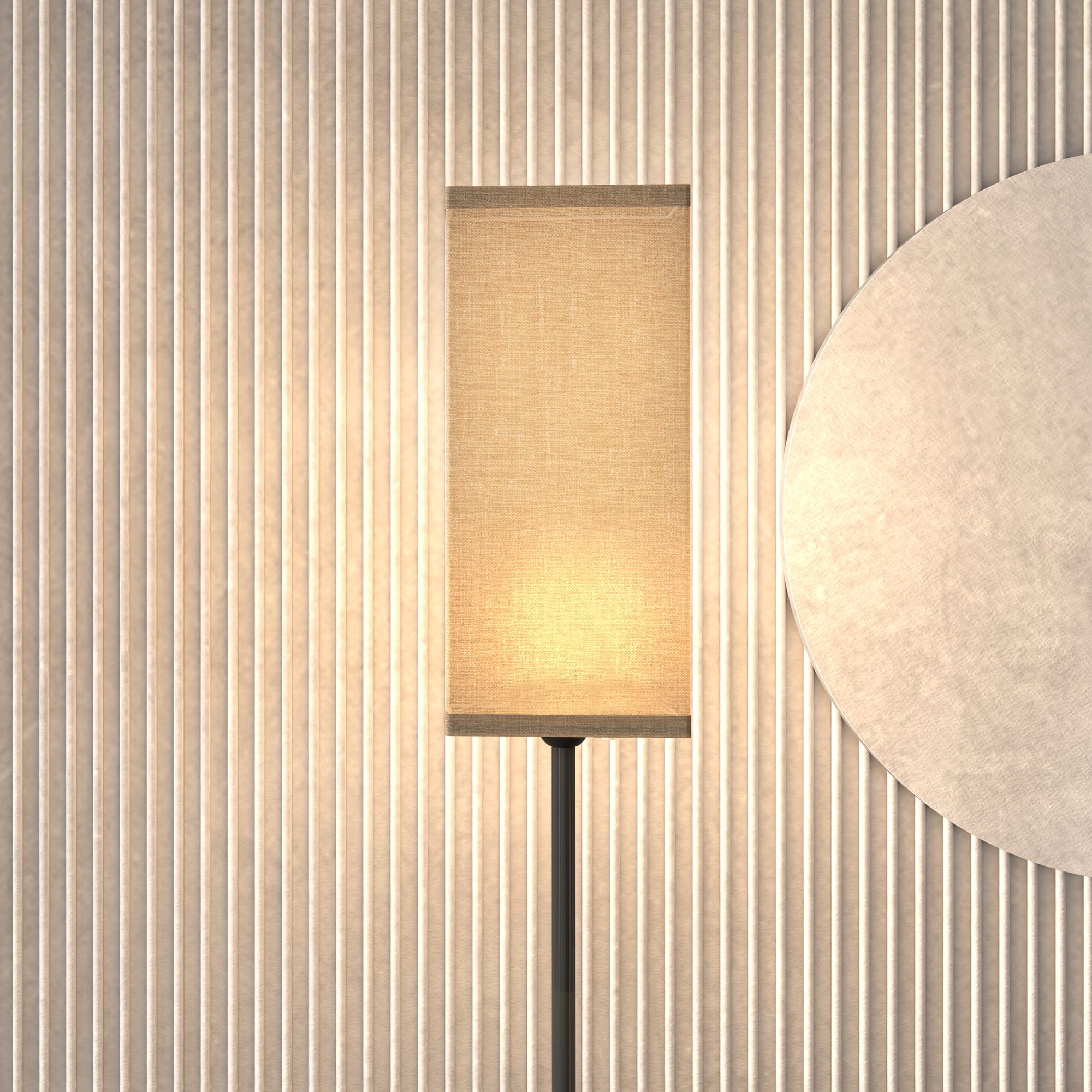 HOMCOM Moderne Stehlampe mit Kunstleinen-Schirm und Fußschalter, für Wohnzimmer und Schlafzimmer, Metall, Schwarz