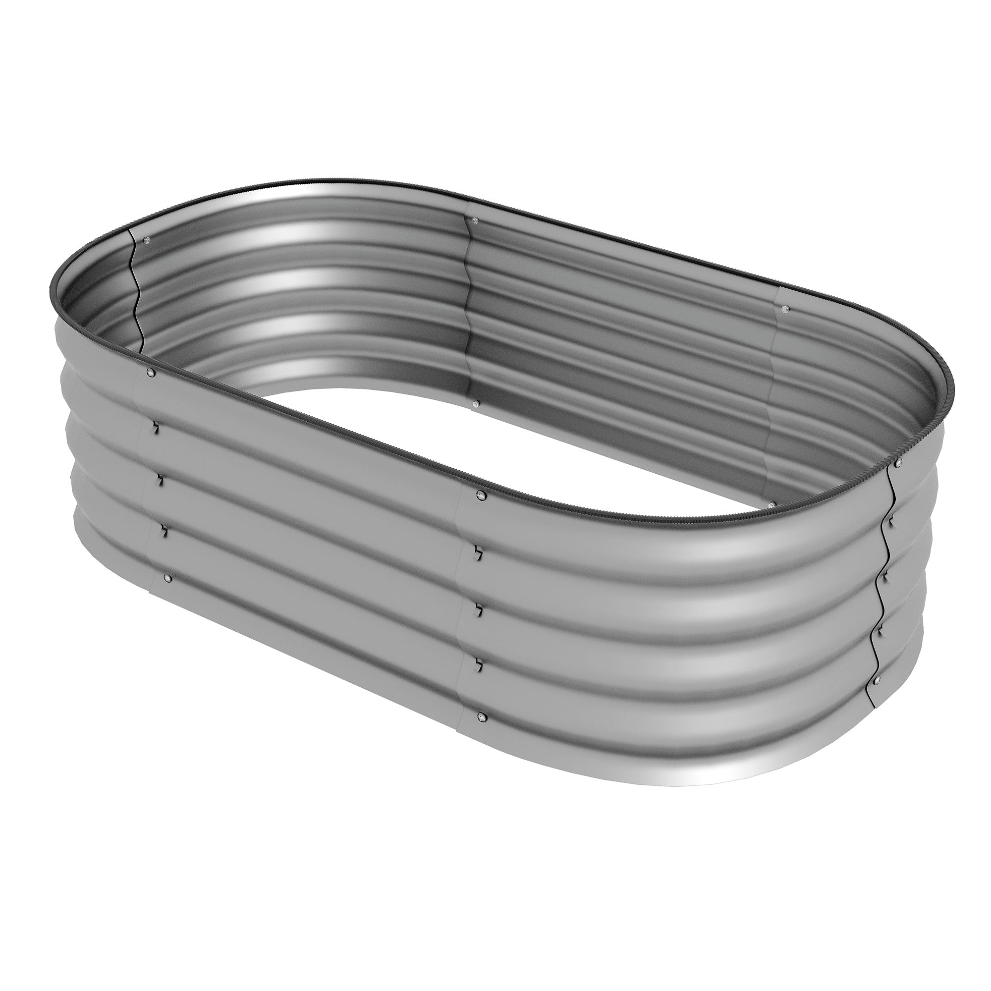 Outsunny Hochbeet Pflanzenbeet Modulares Hochbett, wetterbeständig, offener Boden,  105 x 62 x 30 cm, Silber