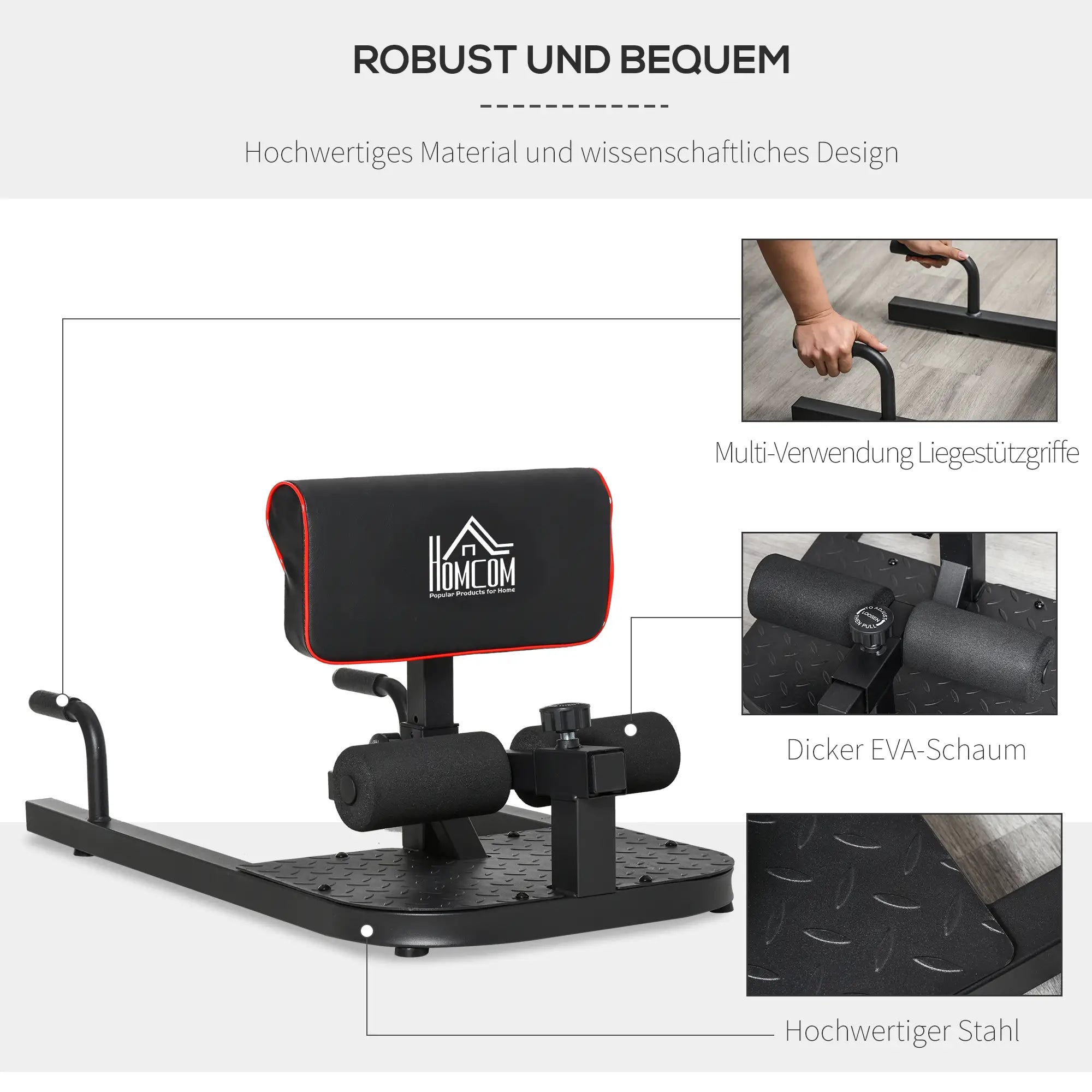 Entraîneur de squats HOMCOM Sissy 3 en 1