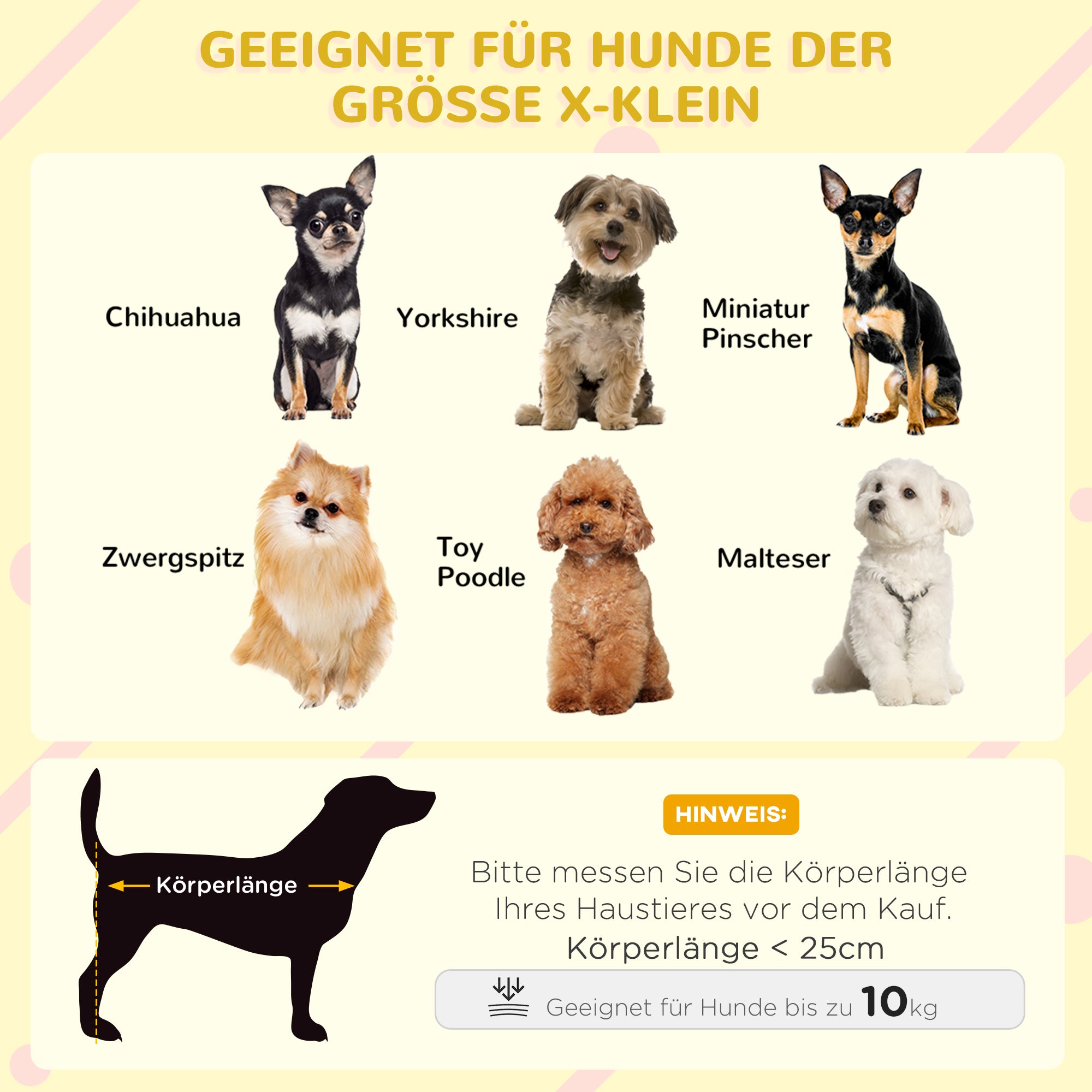 PawHut Hundehütte Outdoor, Hundehaus aus Holz mit Aufklappbares Asphaltdach, Wasserdichte Hundehöhle mit Erhöhter Boden Hütte für kleine Hunde, Gelb, 82 x 58 x 58 cm