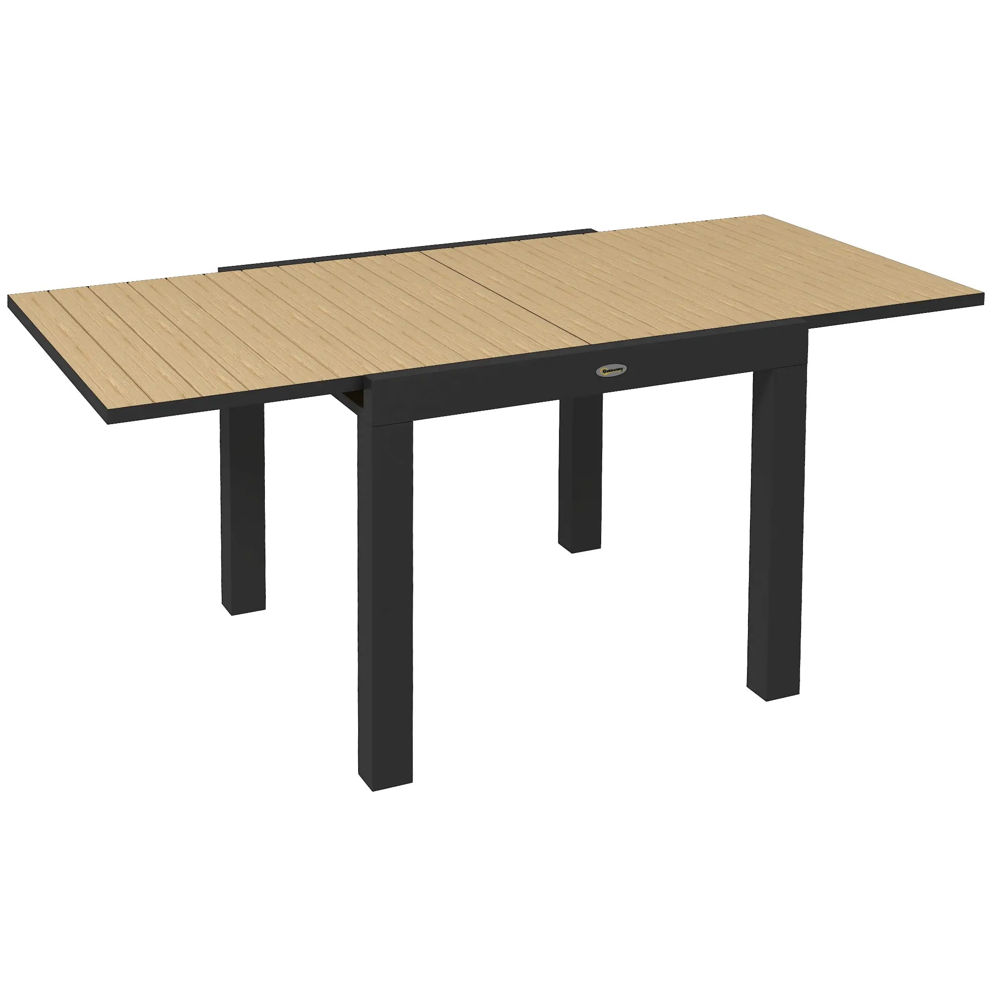 Outsunny Esstisch 81/162×80 cm Gelb