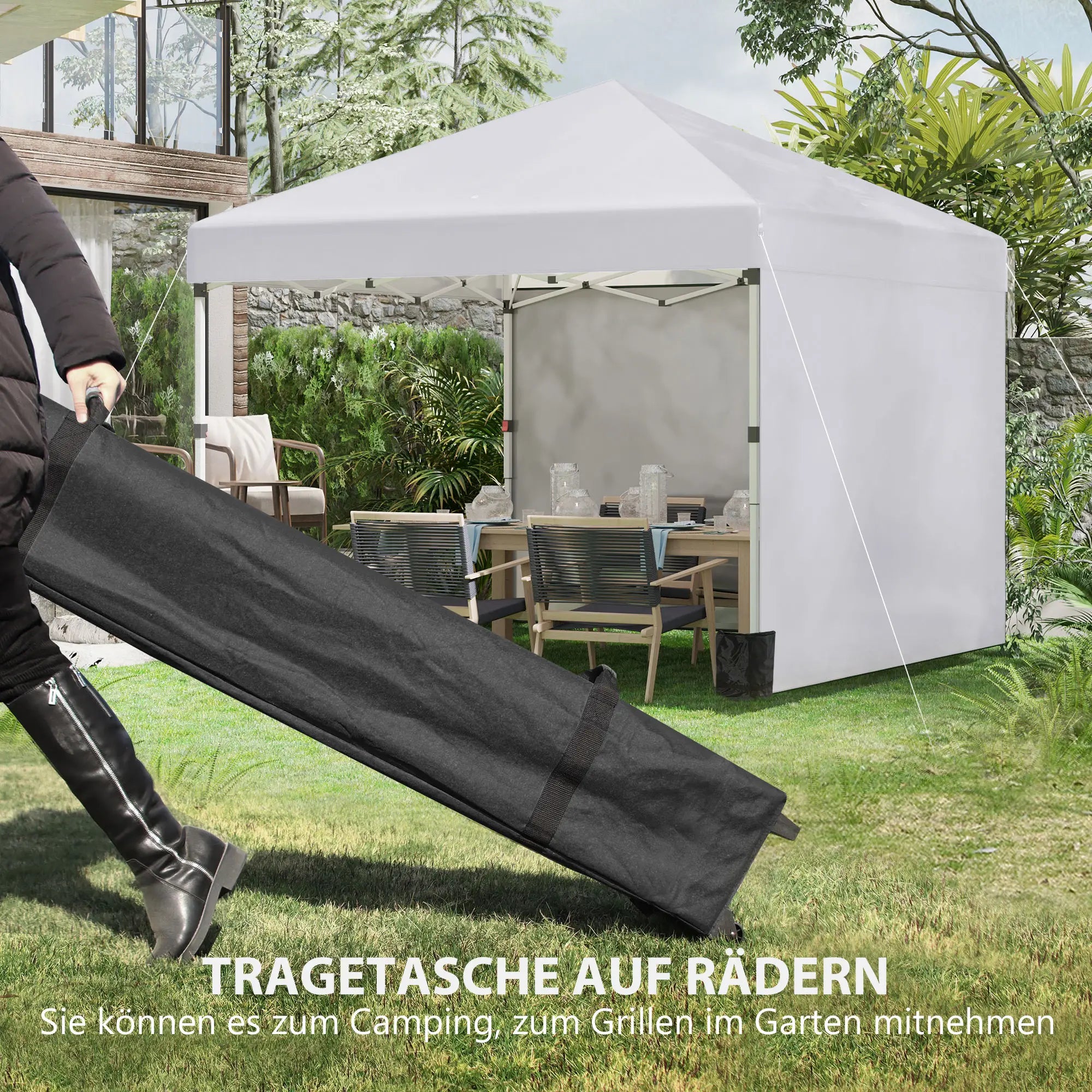HOMCOM Pavillon-Sandsack Weiß