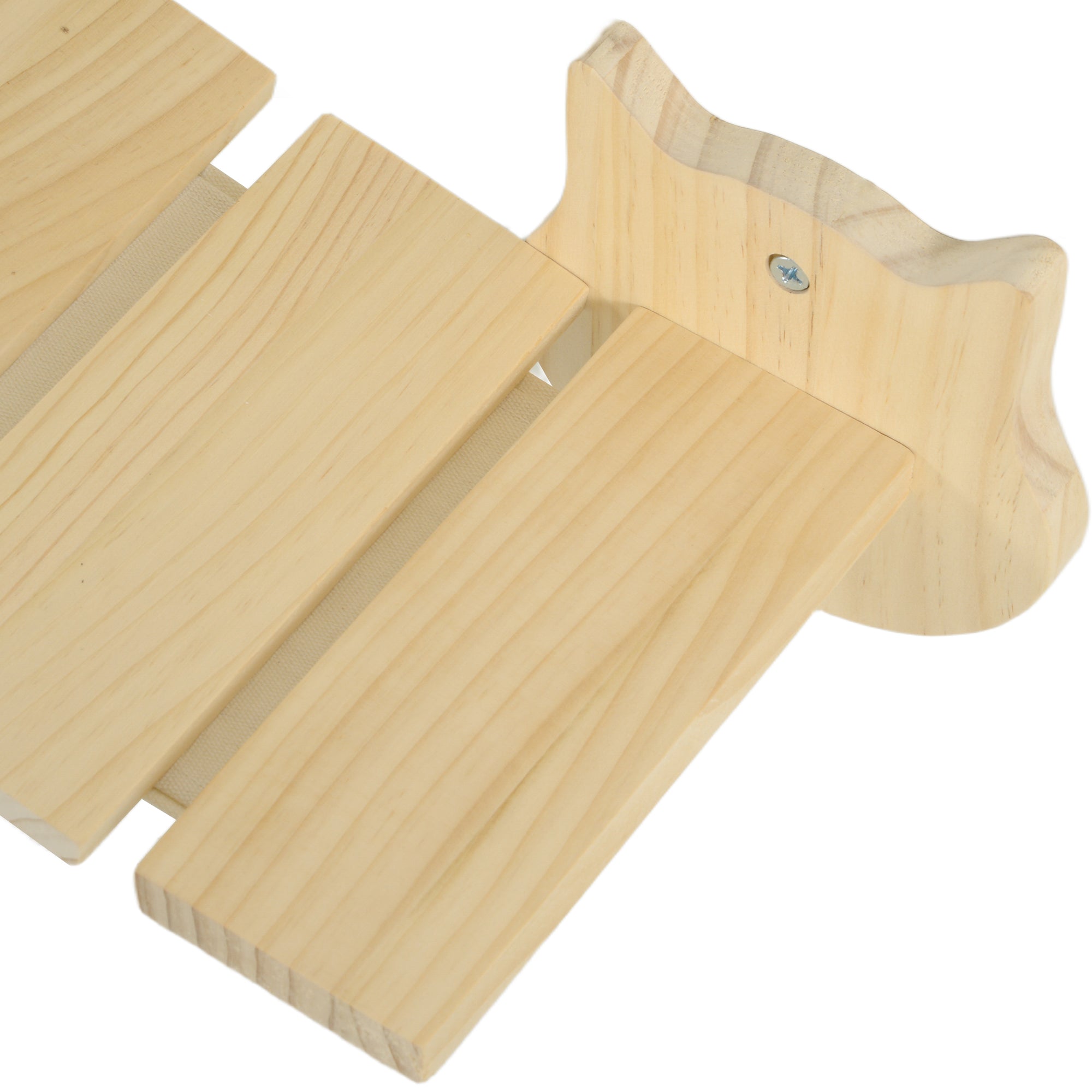 PawHut 3-teiliges Katzenkletter-Set, wandmontierter Katzenbaum mit Kratzpfosten, Stufe, Leiter, Naturholz