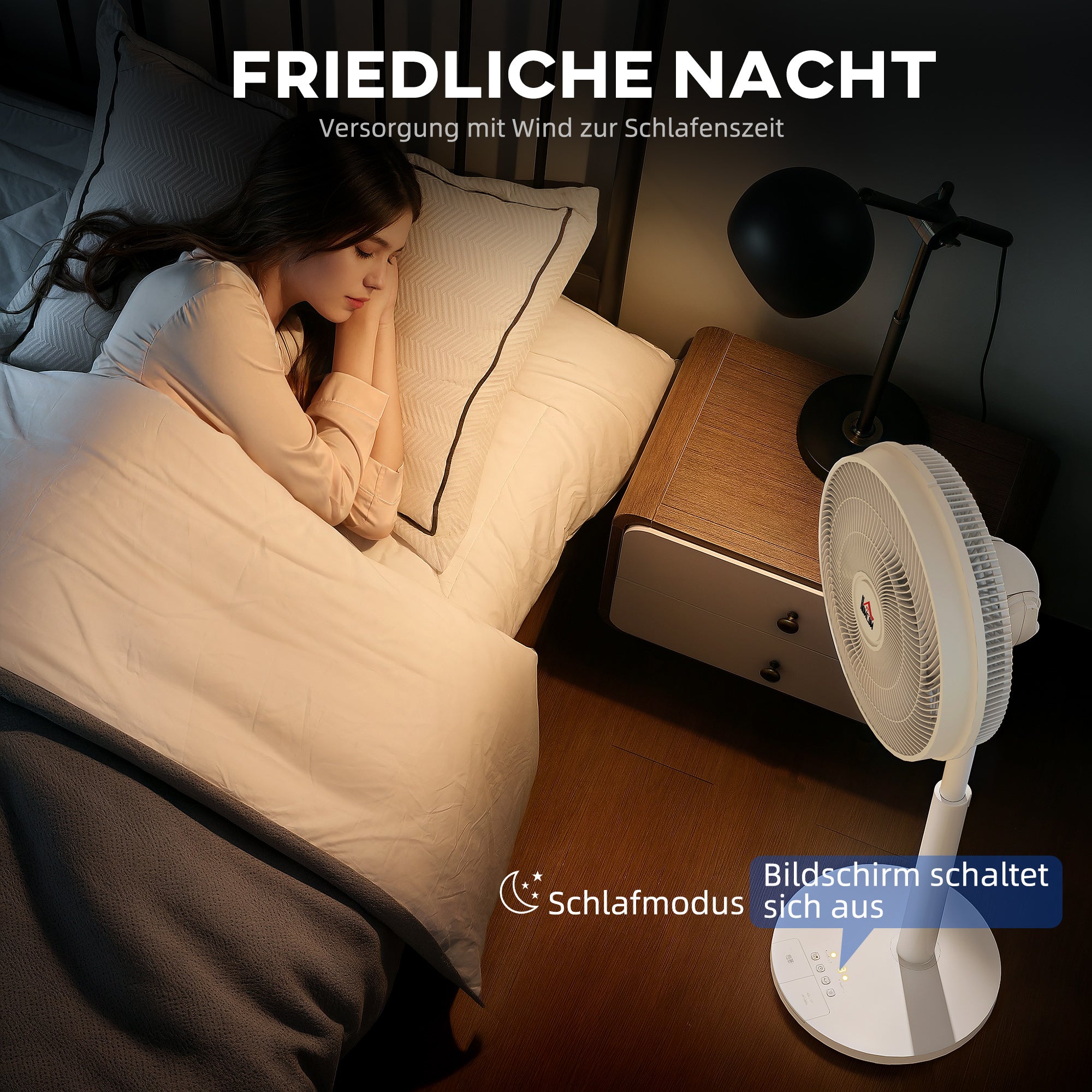 HOMCOM Ventilator, Klimaanlage, 3 Modi, LED-Anzeige, schwenkbar, Kunststoff, Weiß