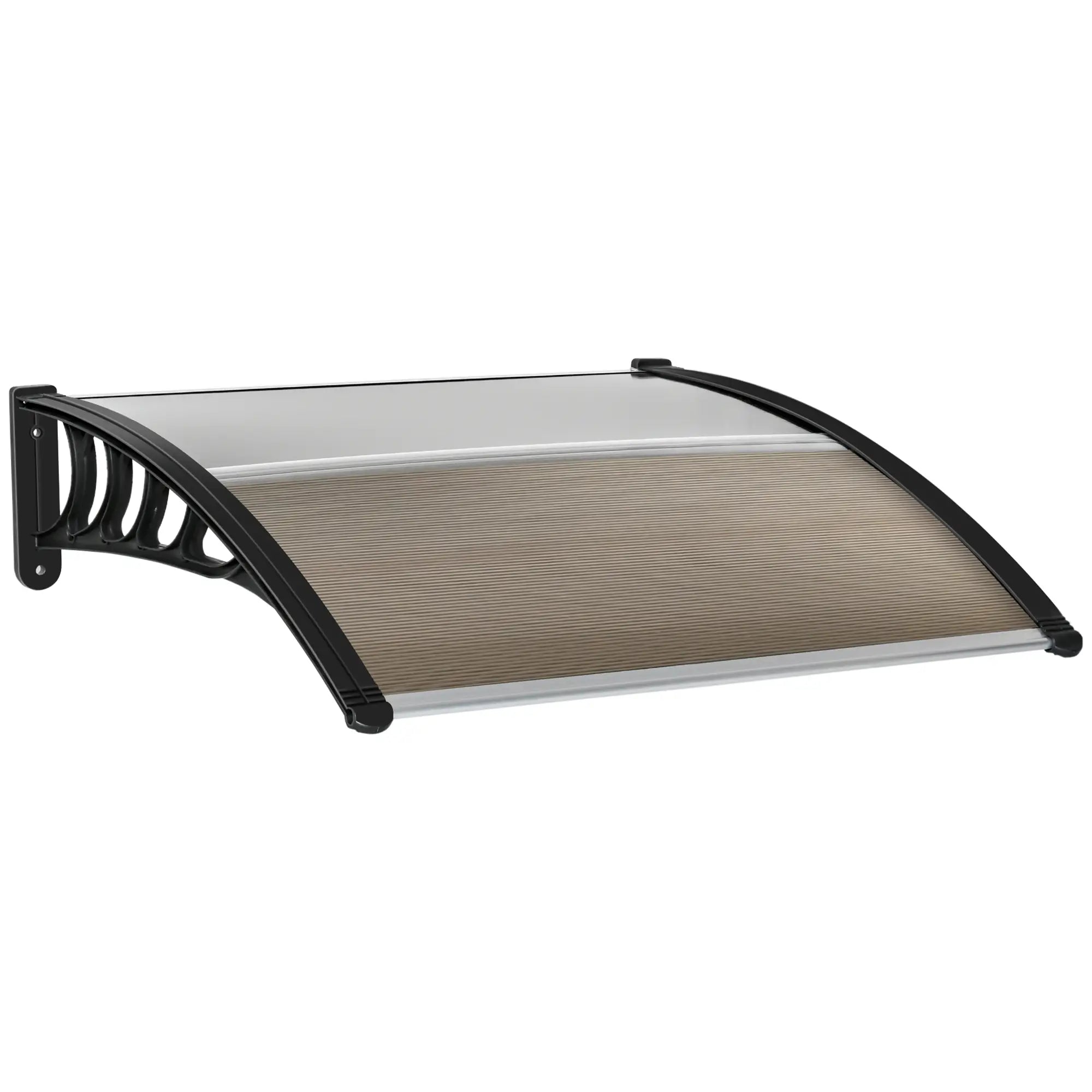 Outsunny Pultvordach 103 × 96,5 × 27 cm mit UV-Schutz, Braun