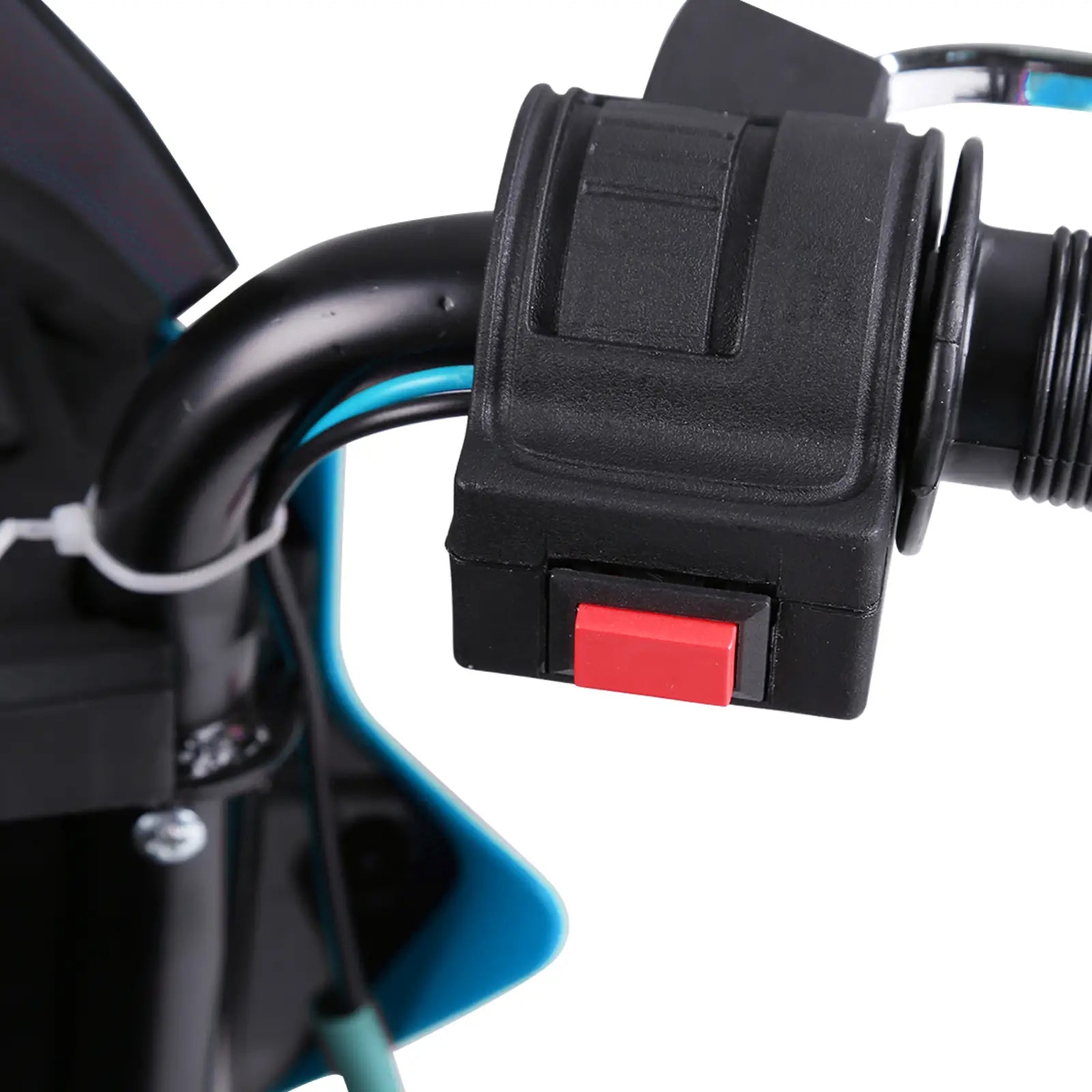 HOMCOM Kindermotorrad Elektrofahrzeug mit Licht Musik Stützrädern Blau