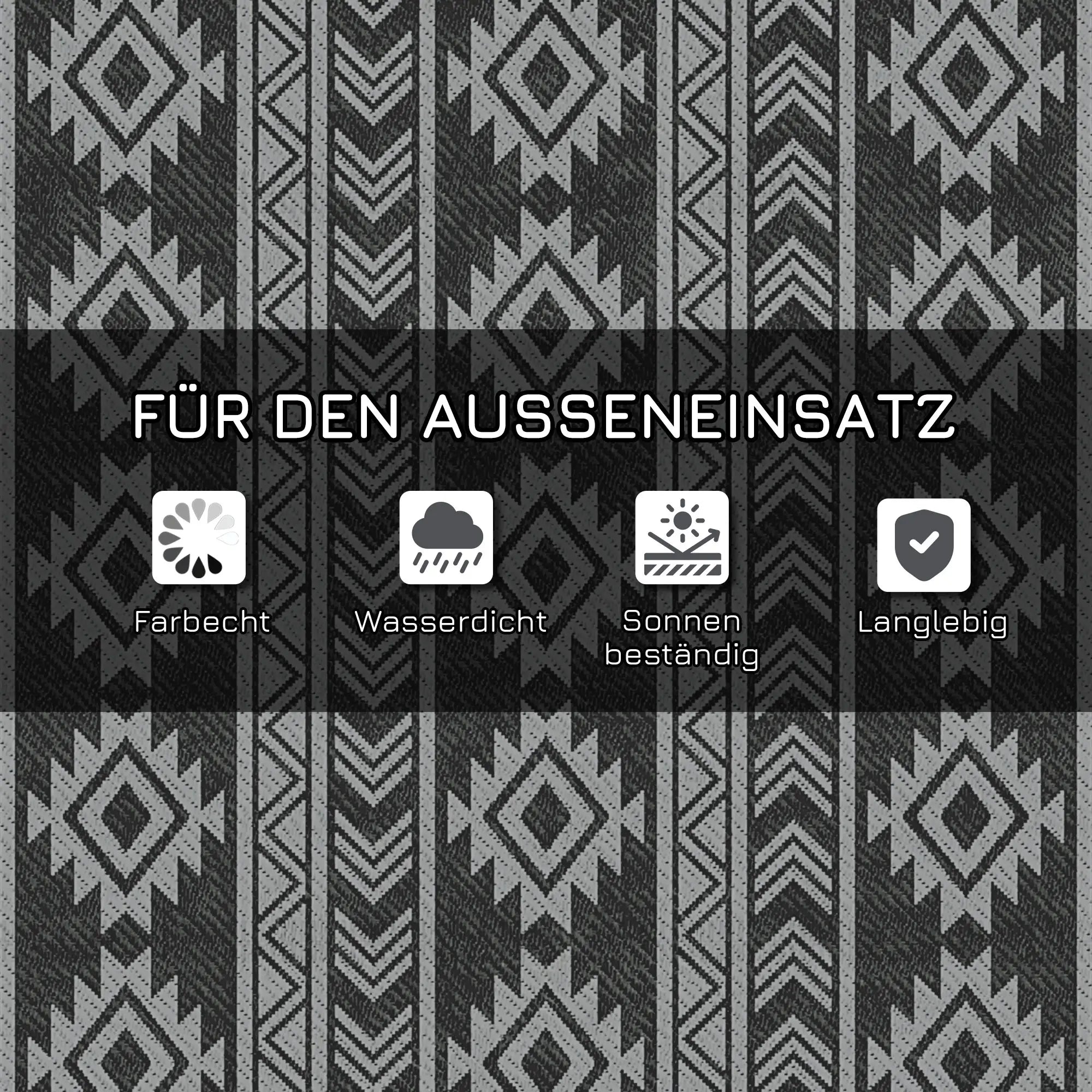 Outsunny Outdoor-Teppich doppelseitig faltbar
