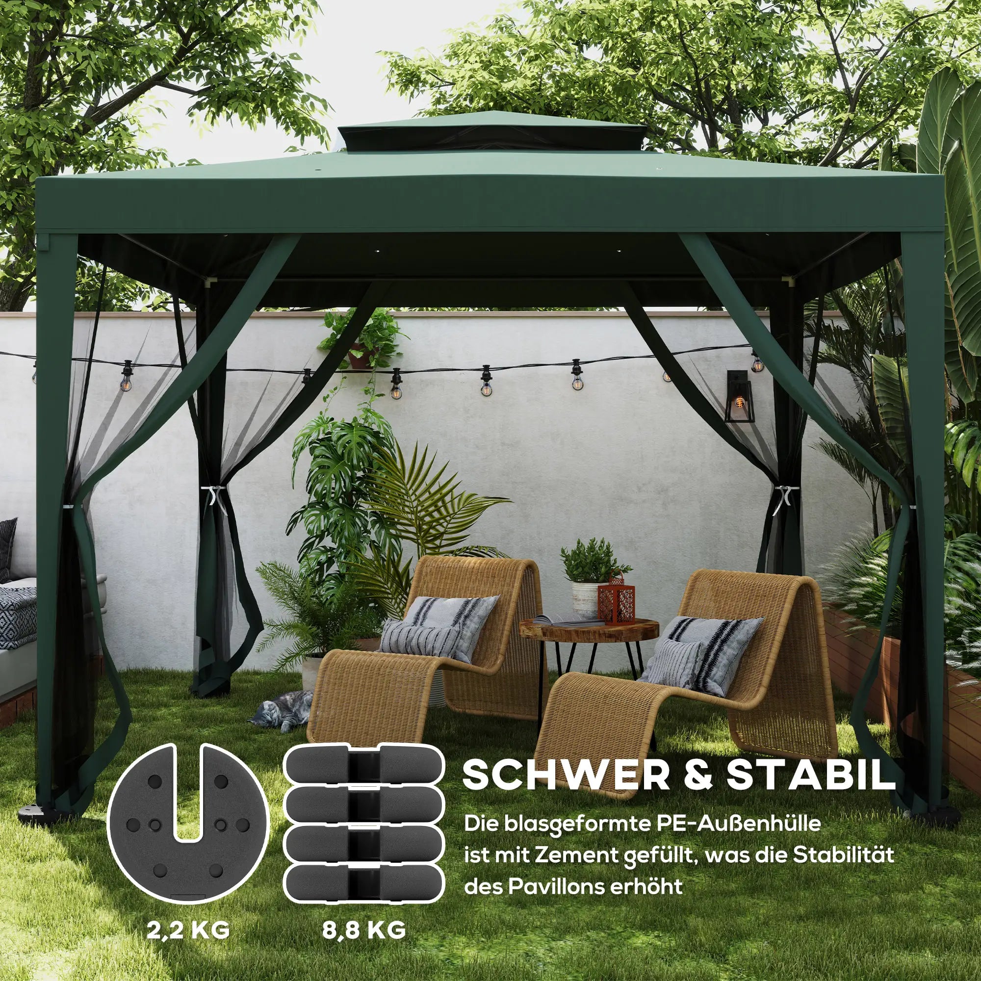 Outsunny Pavillon Gewichte 4er Set 2,2?kg