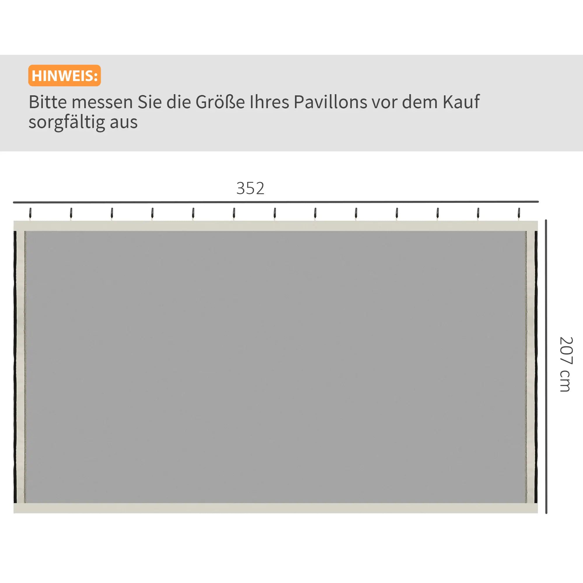 Outsunny Moskitonetz 3x4 m mit Reißverschluss, Insektenschutz